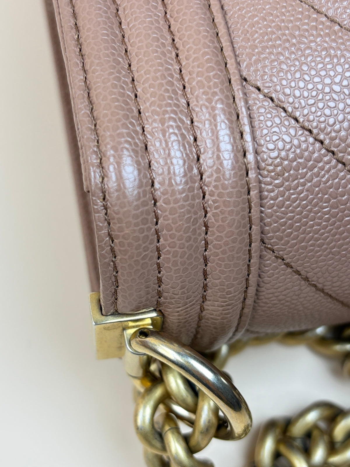 Chanel calfskin Boy Chevron quilted new Medium Flap Bag