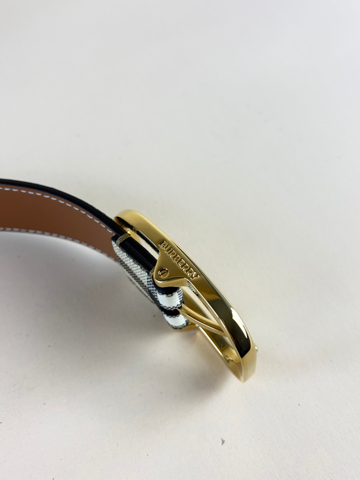 Burberry Beige Archive Check Belt 40