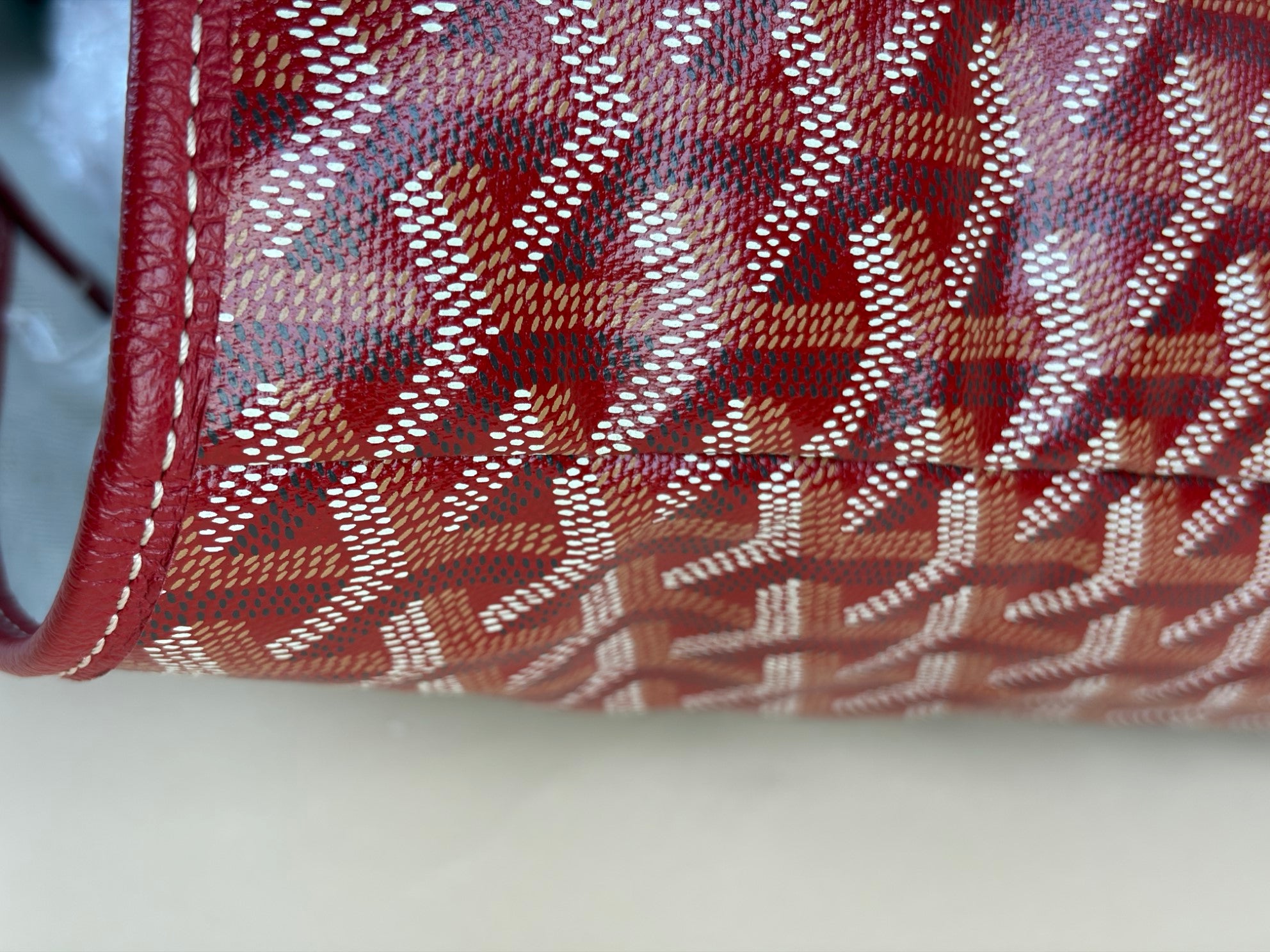 Goyard Red Goyardine Saint Louis PM Tote Bag