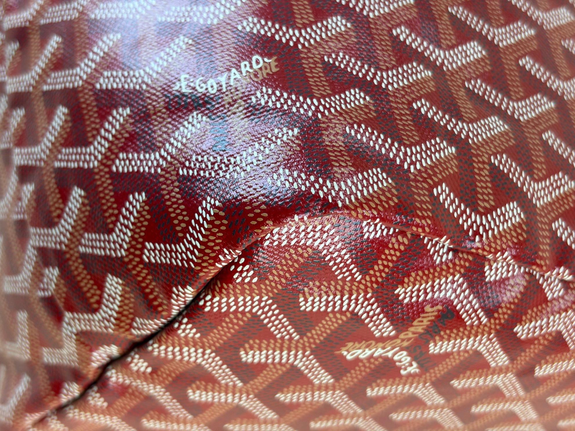 Goyard Red Goyardine Saint Louis PM Tote Bag