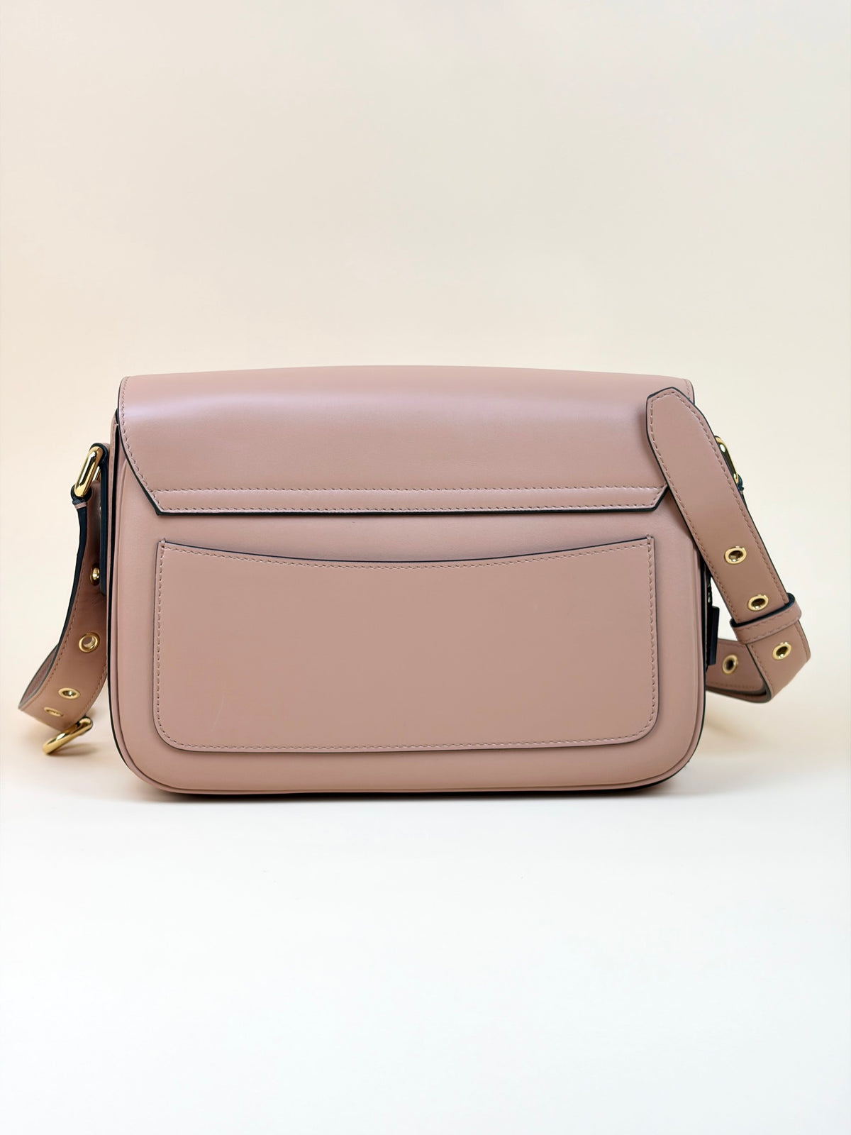 Dolce & Gabbana nude calfskin leather 3.5 crossbody flap bag