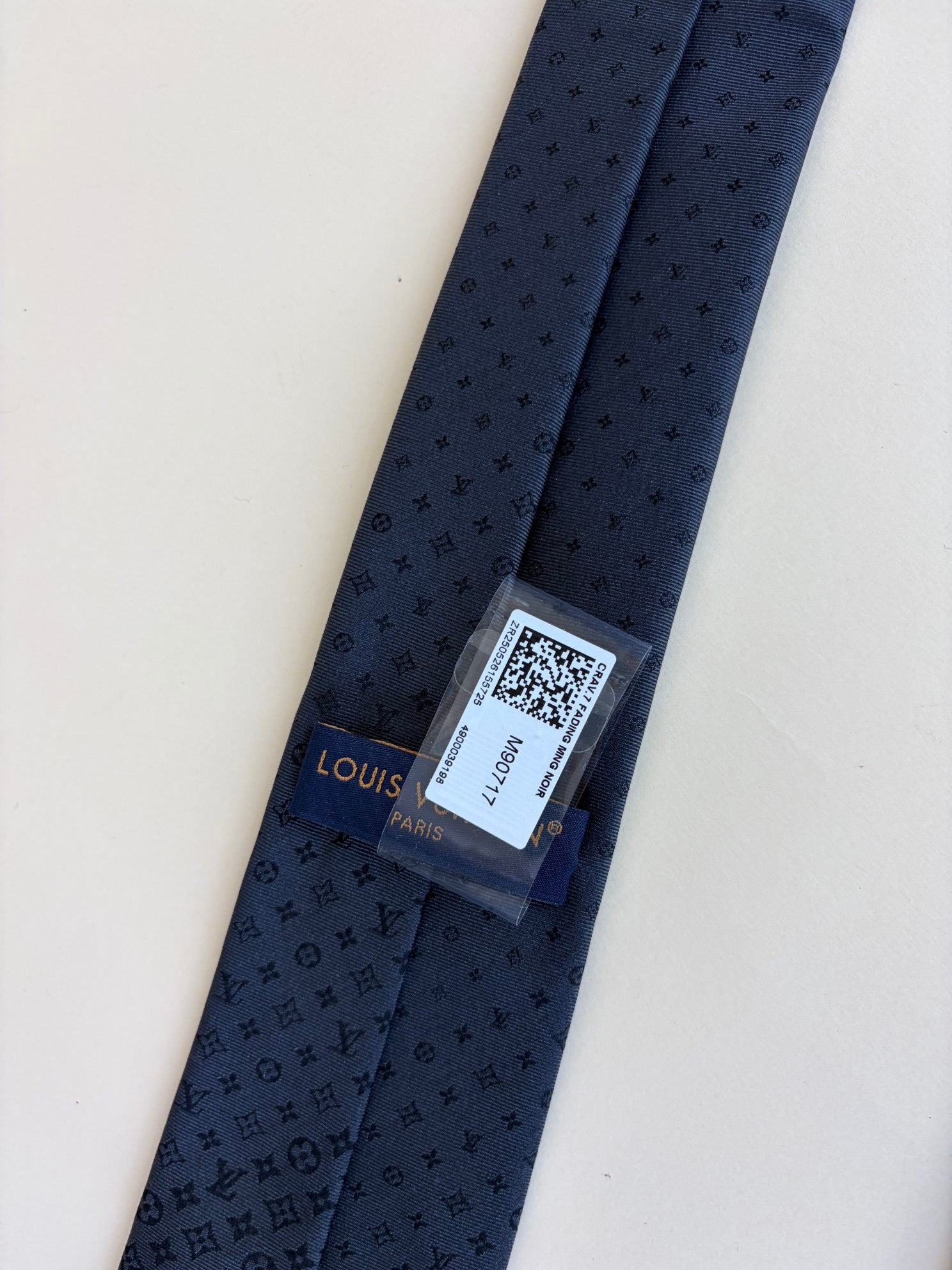 Louis Vuitton Black Fading Monogram Tie