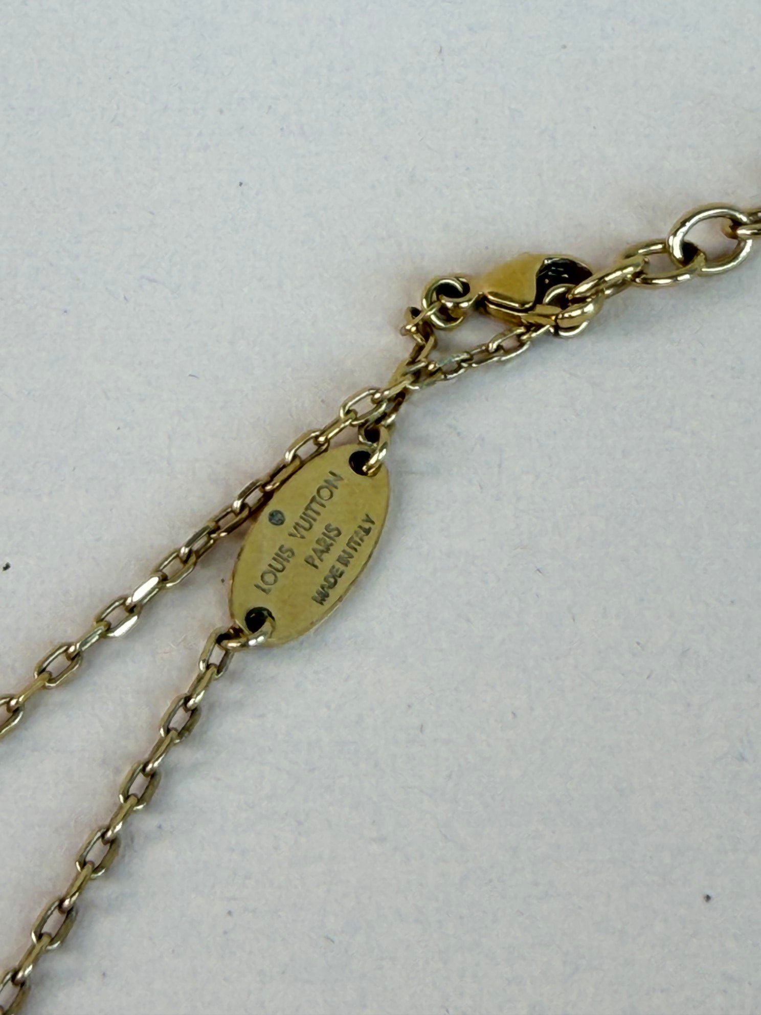 Louis Vuitton Gold LV Heart Necklace