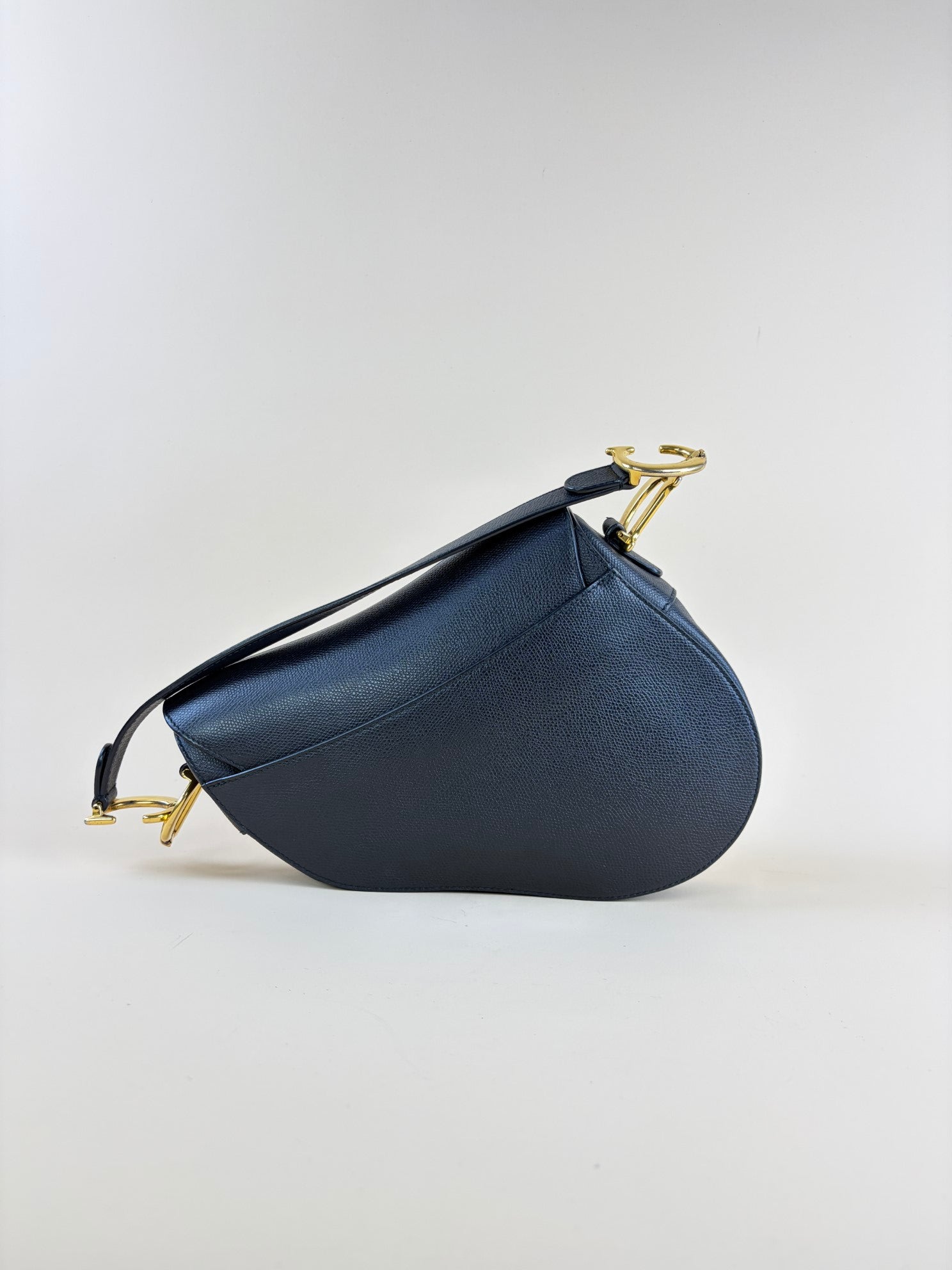 Christian Dior Black Saddle Medium Bag