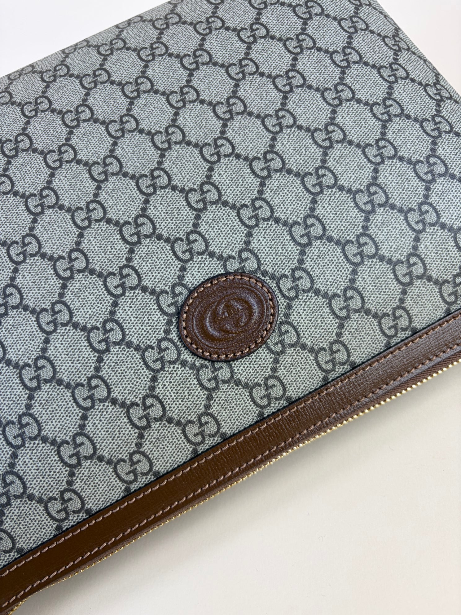 GUCCI supreme messenger bag with interlocking G