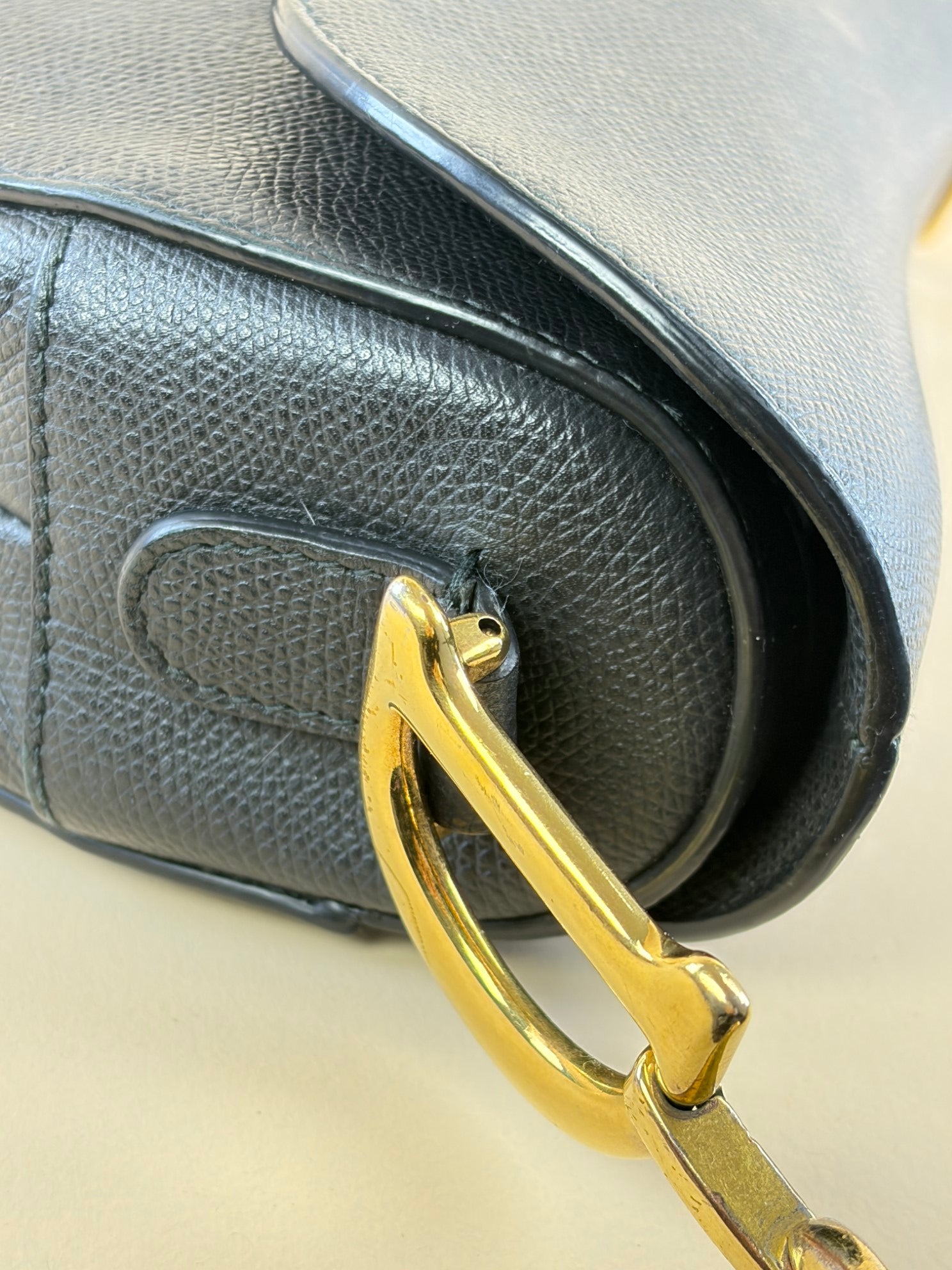 Christian Dior Black Saddle Medium Bag