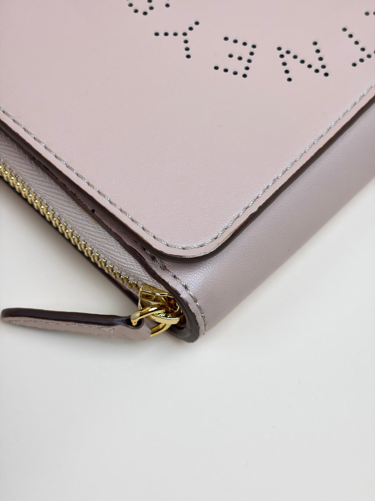 stella McCartney pink leather mini logo cross body