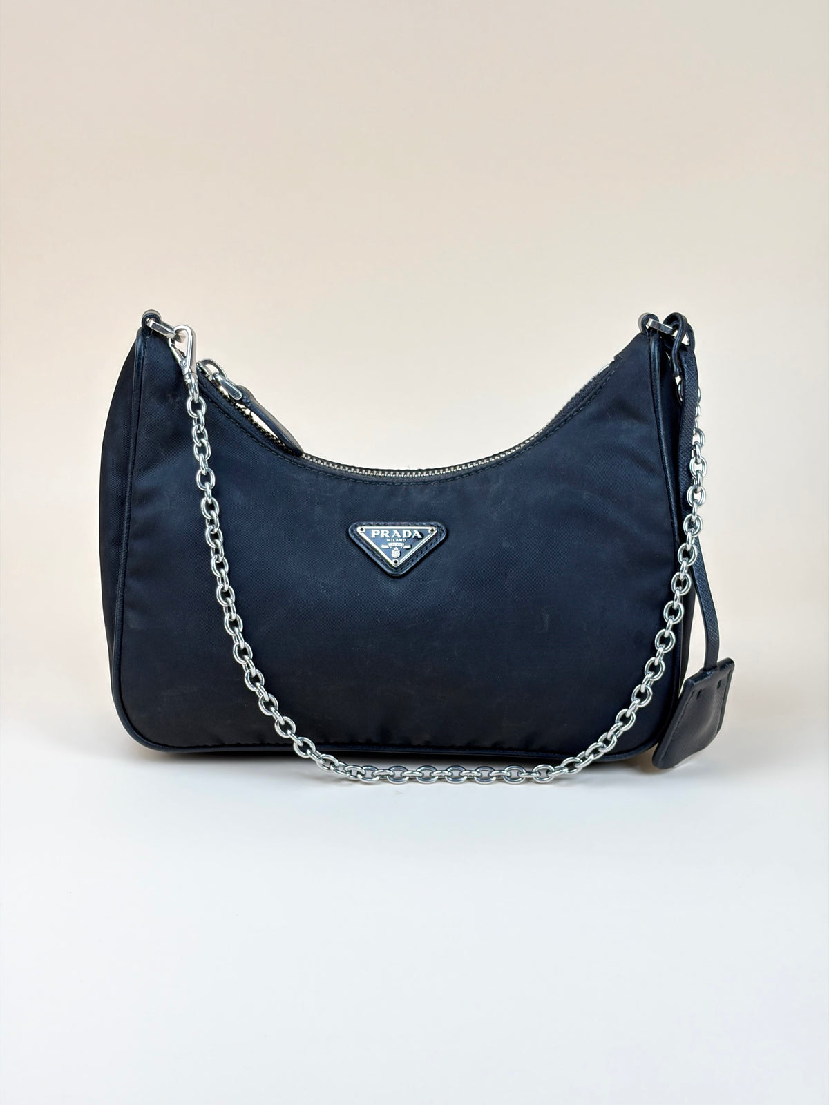 Prada Black Nylon Re Edition 2005 hobo Bag