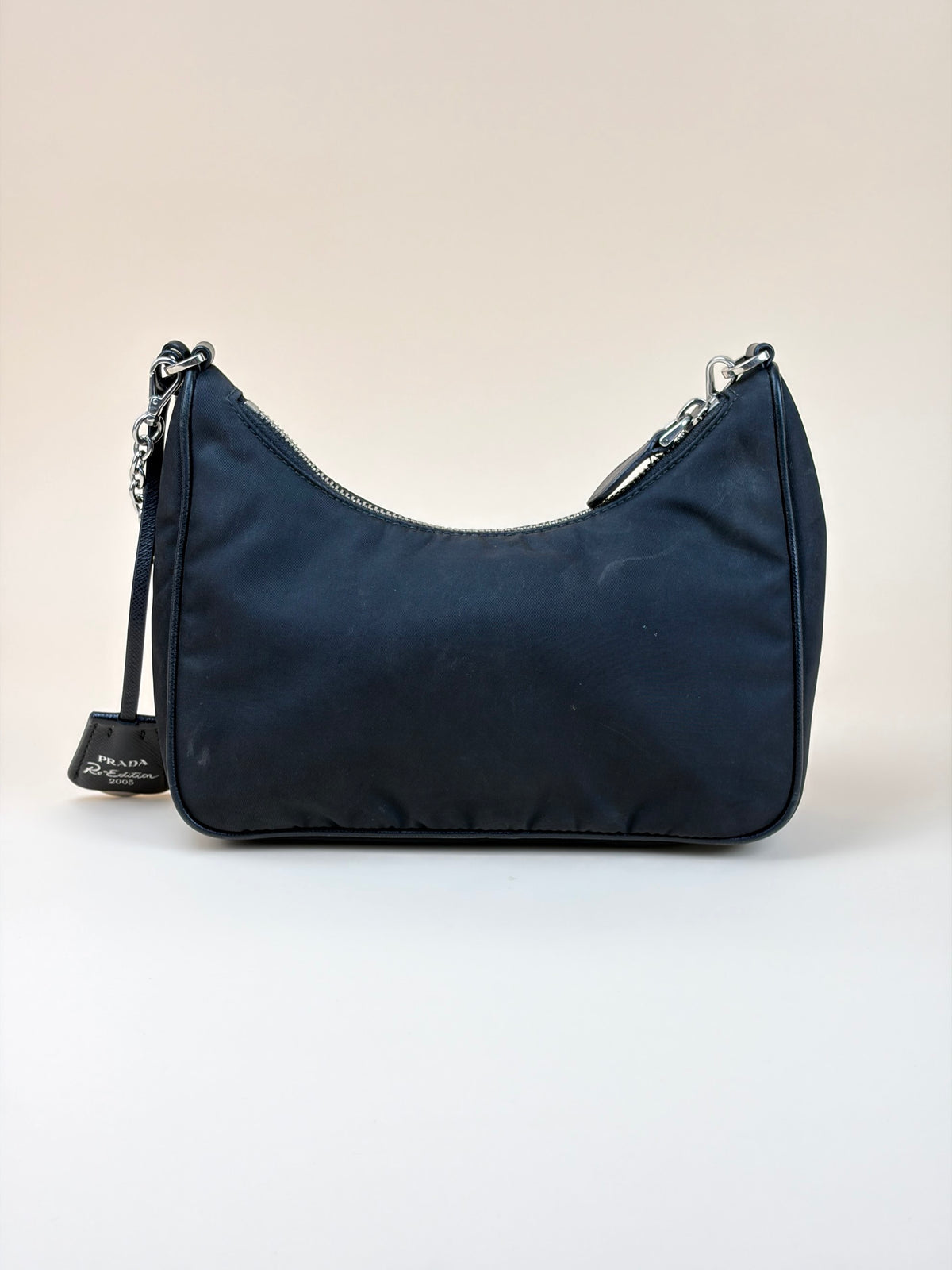 Prada Black Nylon Re Edition 2005 hobo Bag