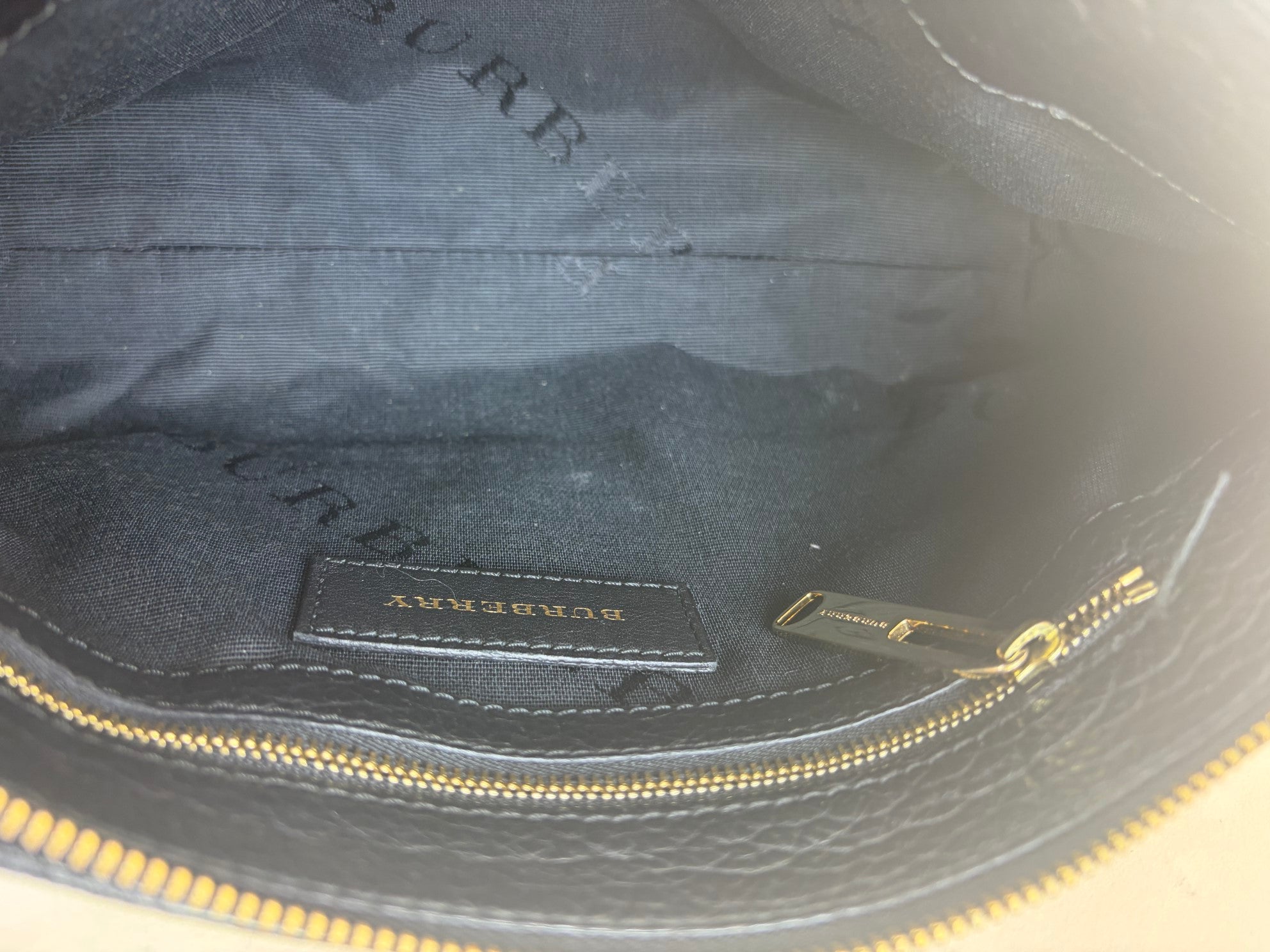 Burberry Black Chichester grained leather cross body