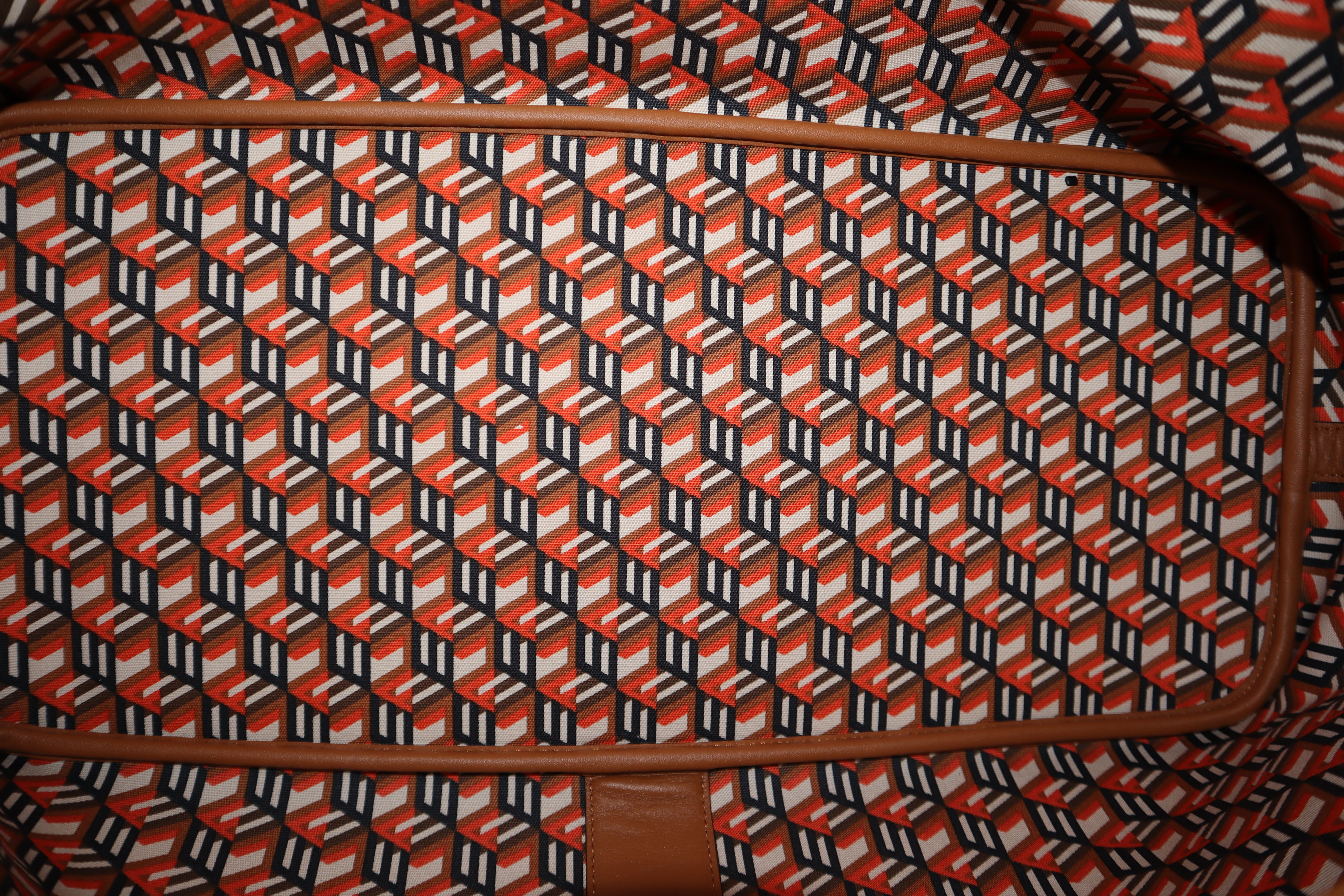 MCM Camel Monogram Shopper Bag