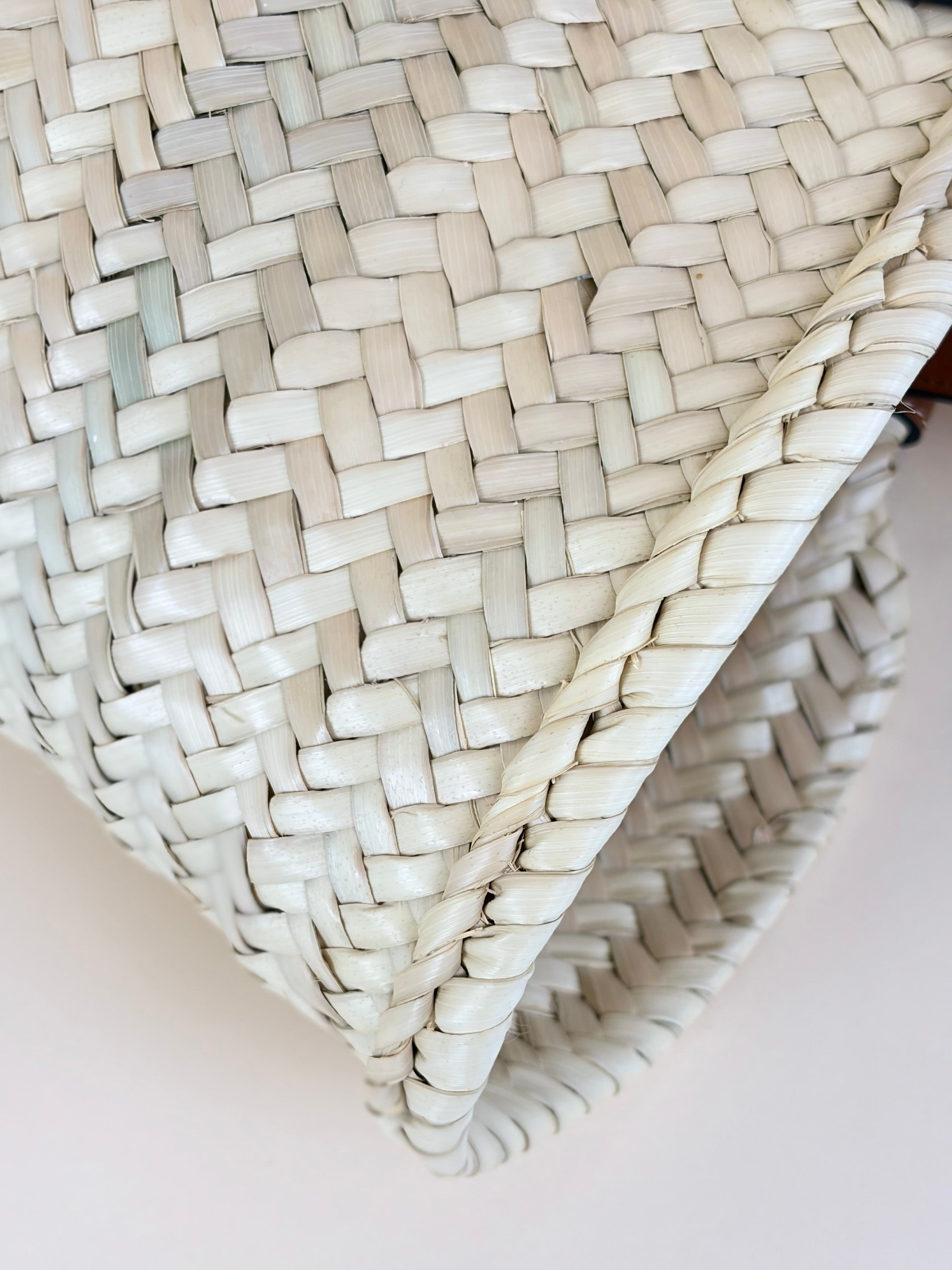 Celine Tan Triomphe Raffia Medium Panier Shoulder Bag