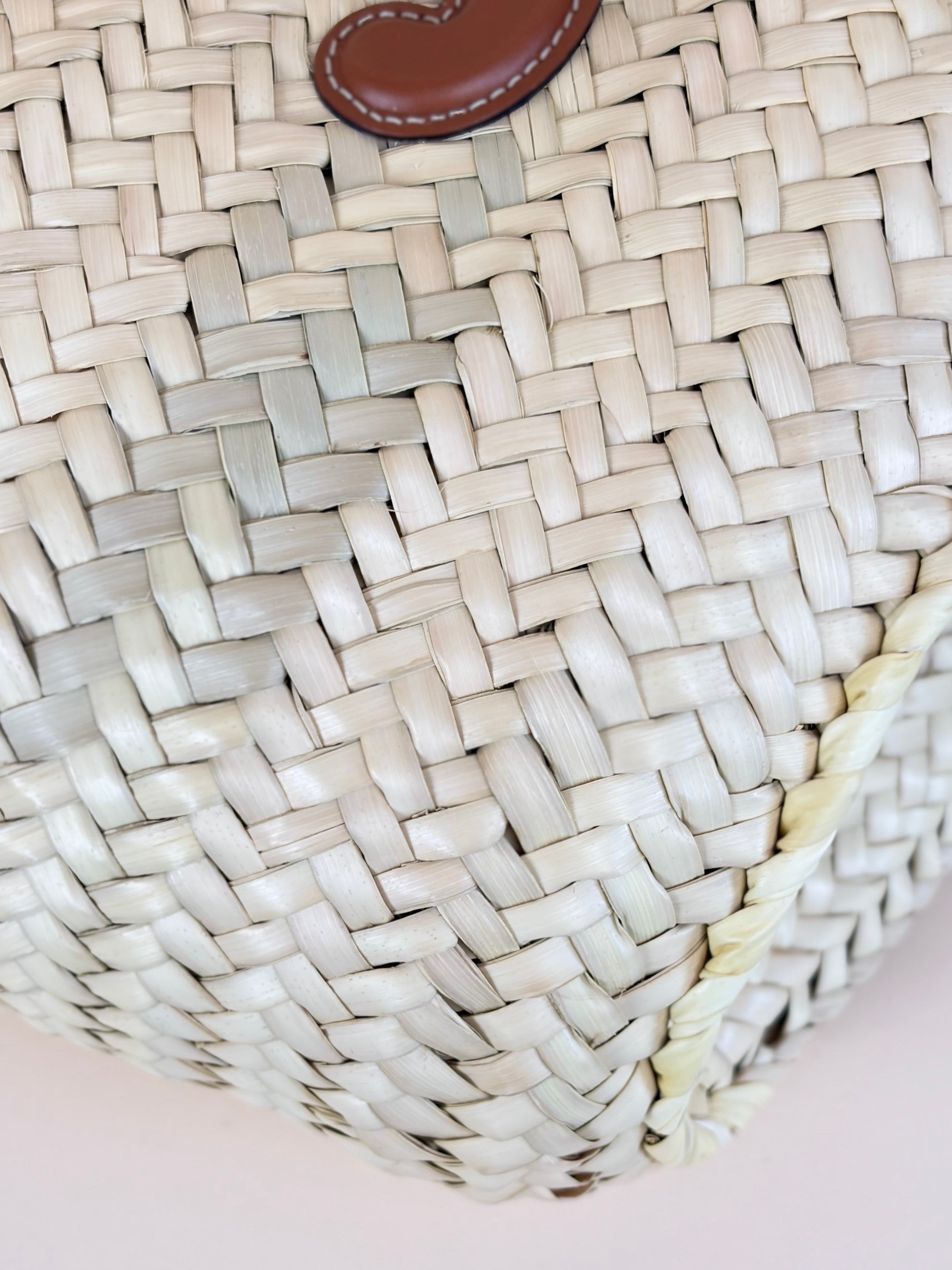 Celine Tan Triomphe Raffia Medium Panier Shoulder Bag