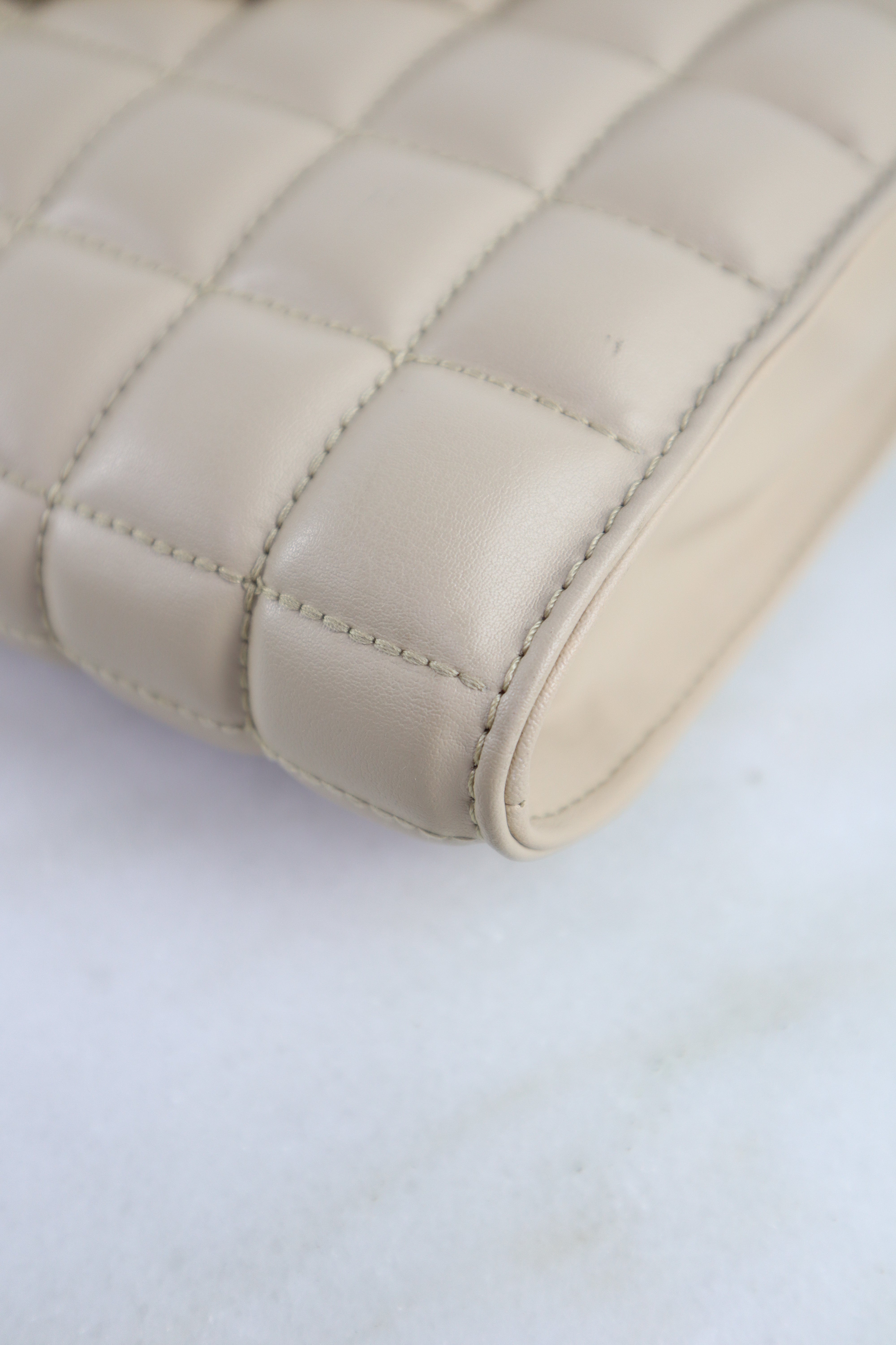 Stella Mccartney Beige Quilted Clutch Shoulder Bag-Clutch Bag-Stella Mccartney-The Closet Egypt