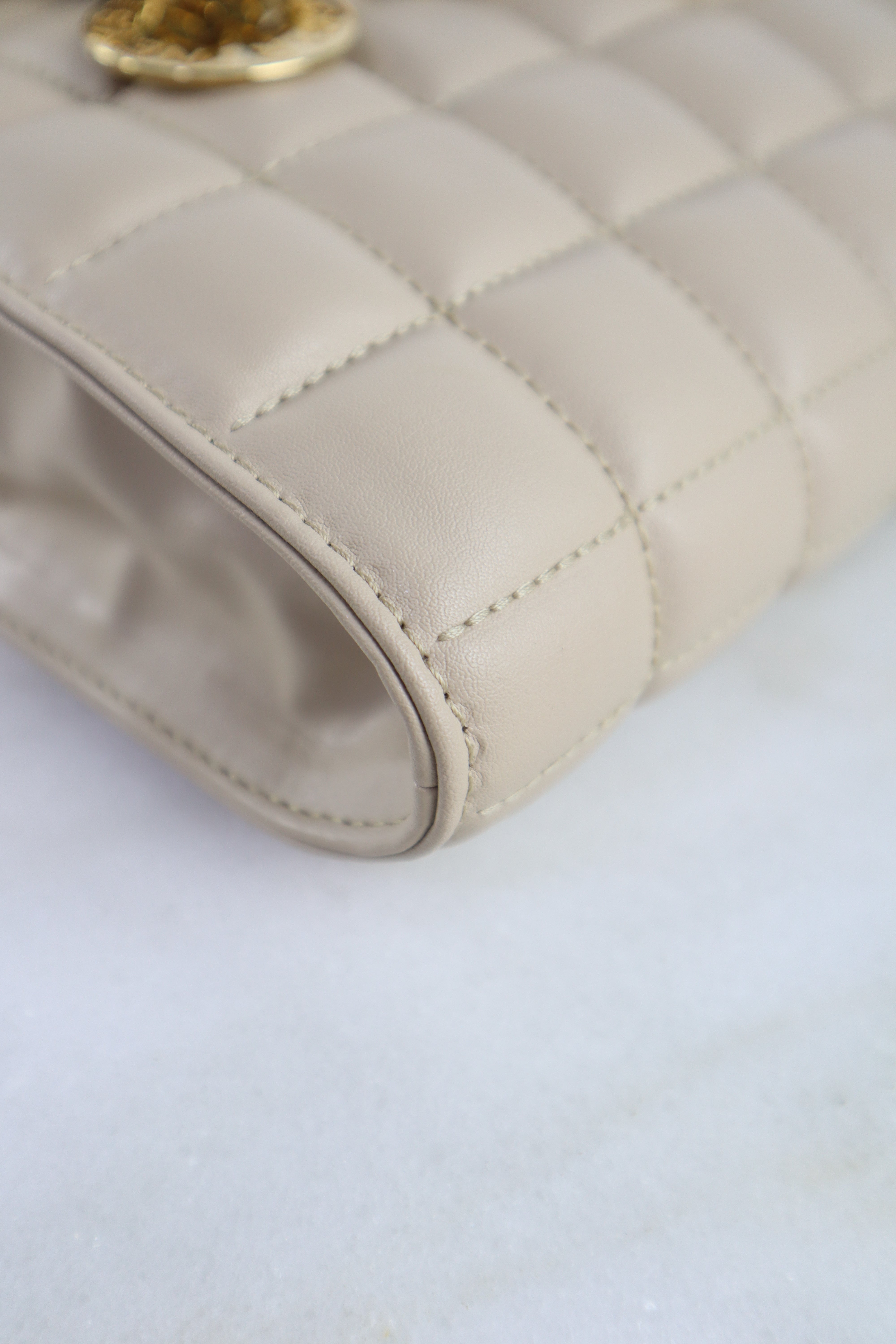 Stella Mccartney Beige Quilted Clutch Shoulder Bag-Clutch Bag-Stella Mccartney-The Closet Egypt