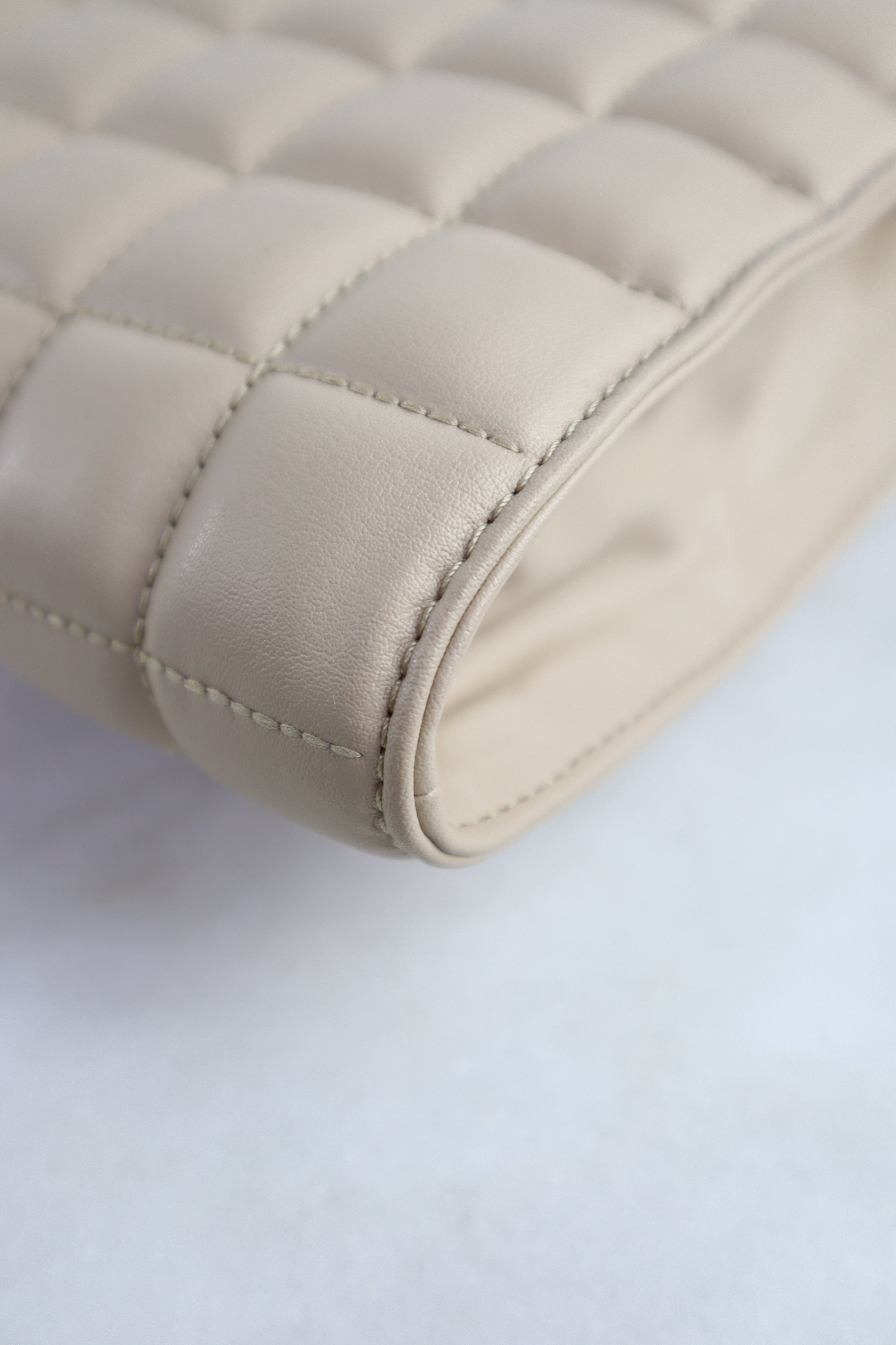 Stella Mccartney Beige Quilted Clutch Shoulder Bag