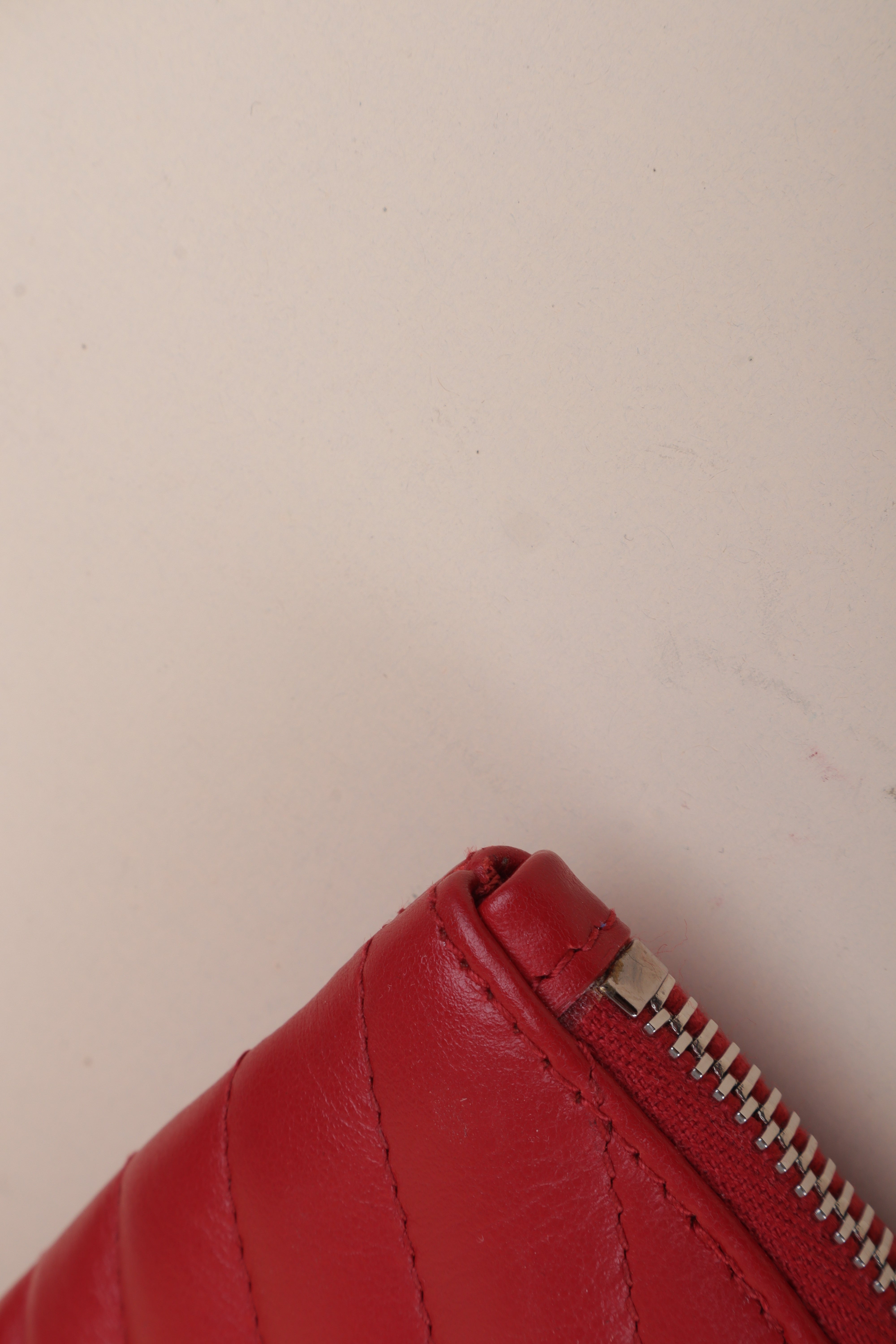 YSL red Cassandre matelassé document holder
