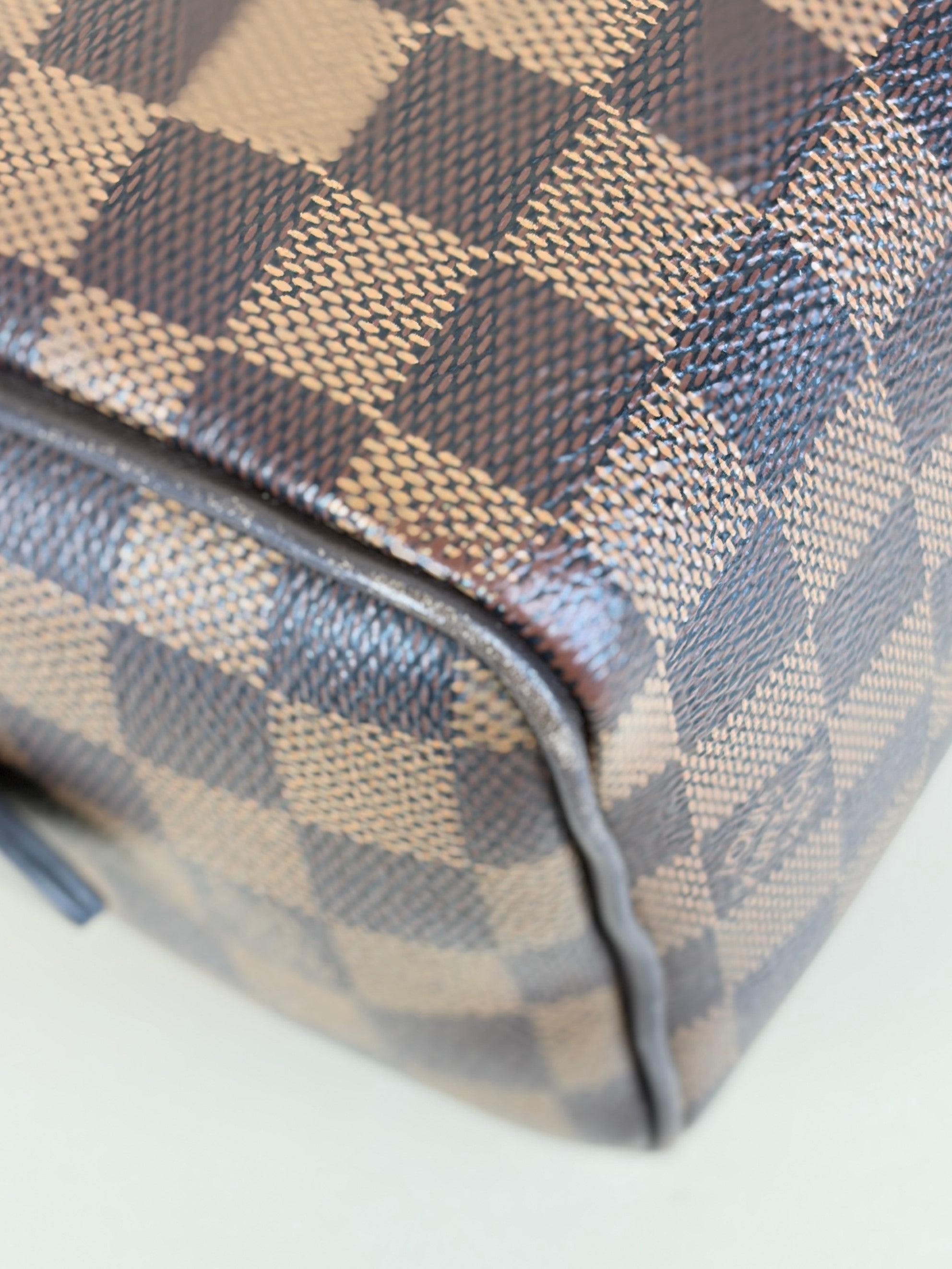 Louis Vuitton Damier Ebene Speedy Bandouliere 20 Tote Bag