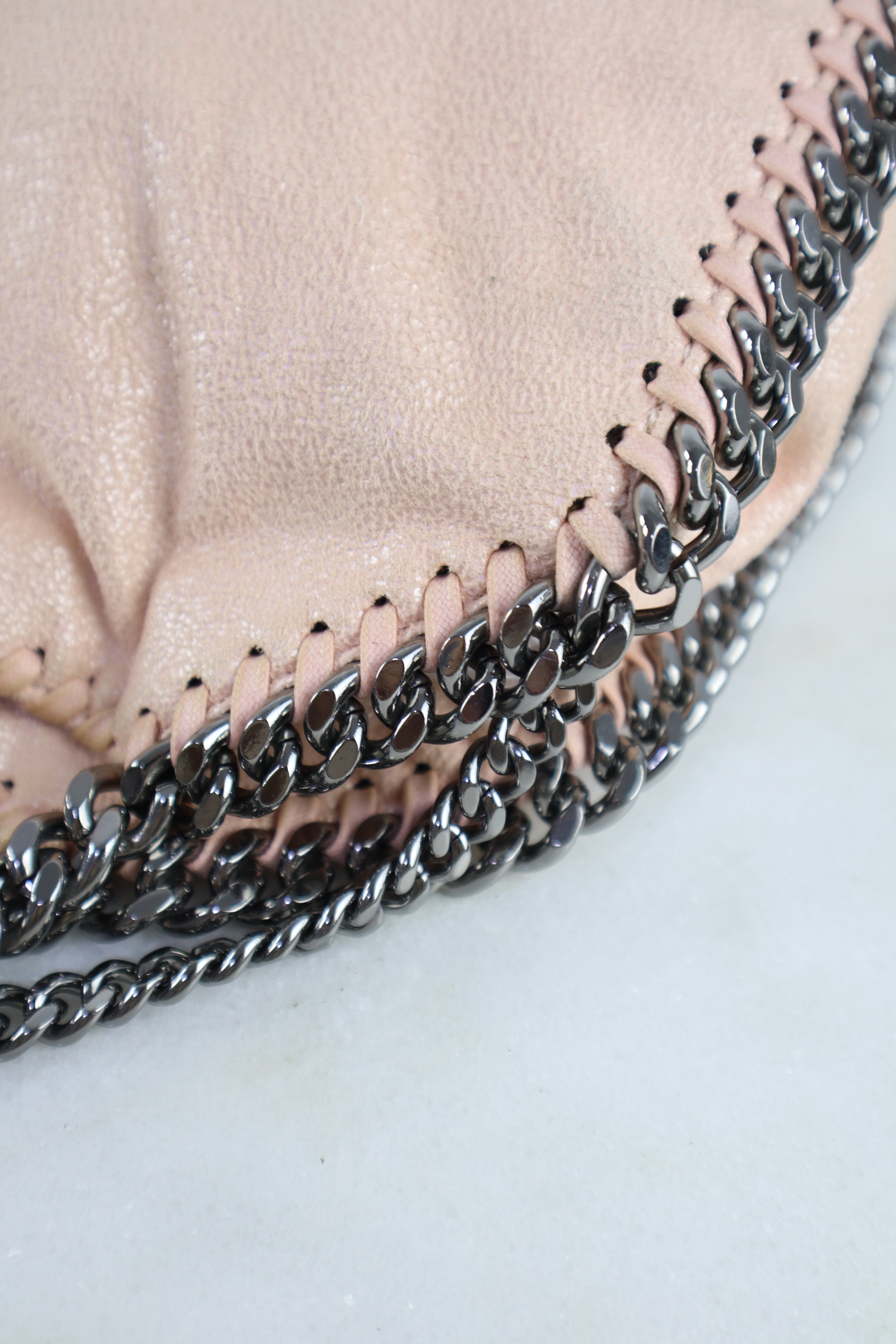Stella Mccartney Powder Pink Falabella Small Tote Bag with Chain-handbag-Stella Mccartney-The Closet Egypt
