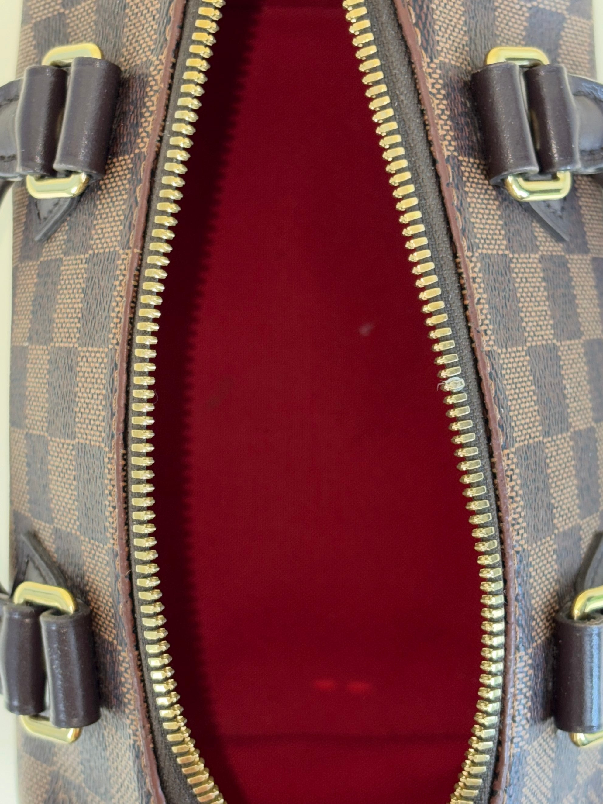 Louis Vuitton Damier Ebene Speedy Bandouliere 20 Tote Bag