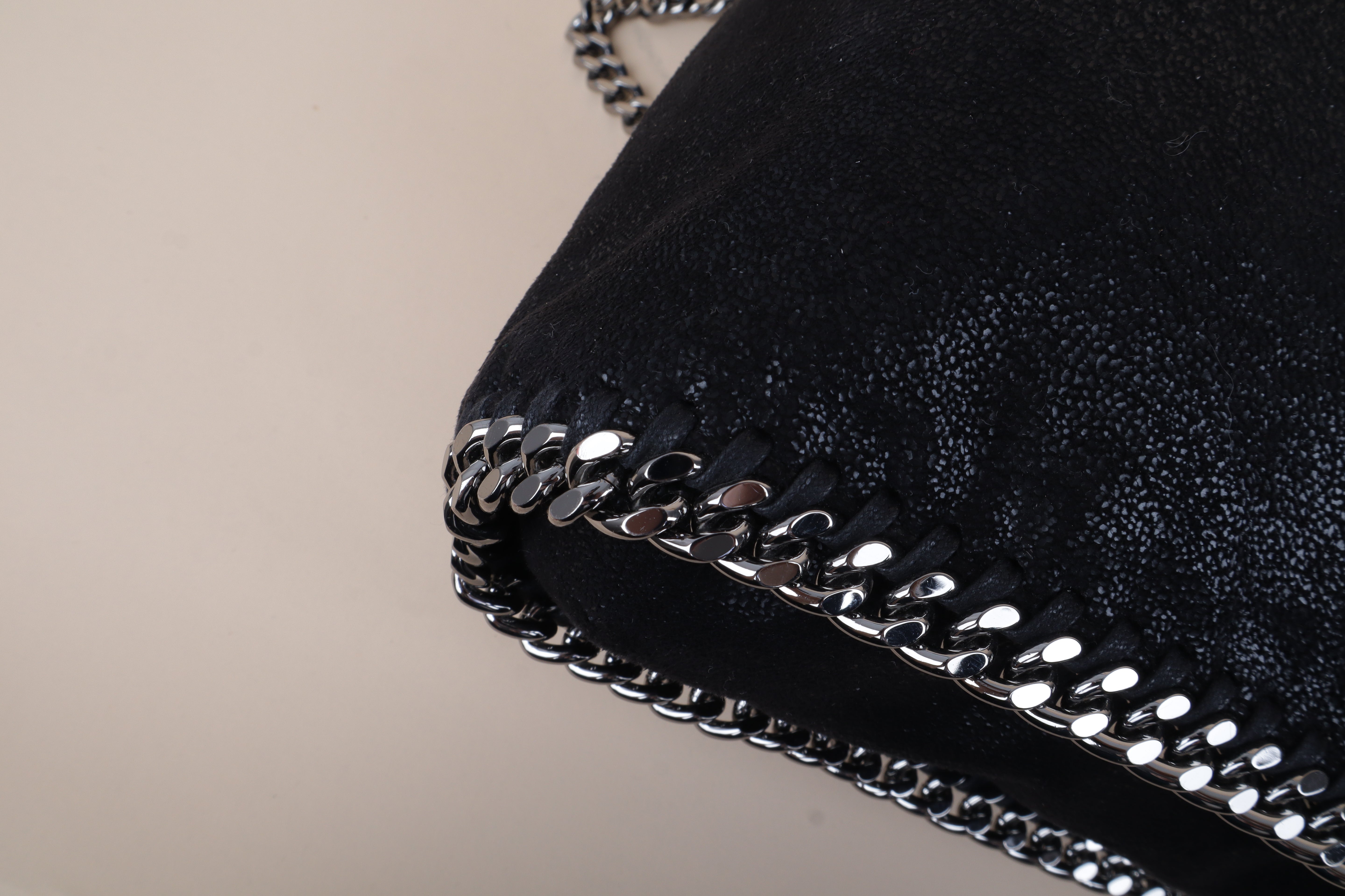 STELLA McCartney black Falabella Fold Over Bag