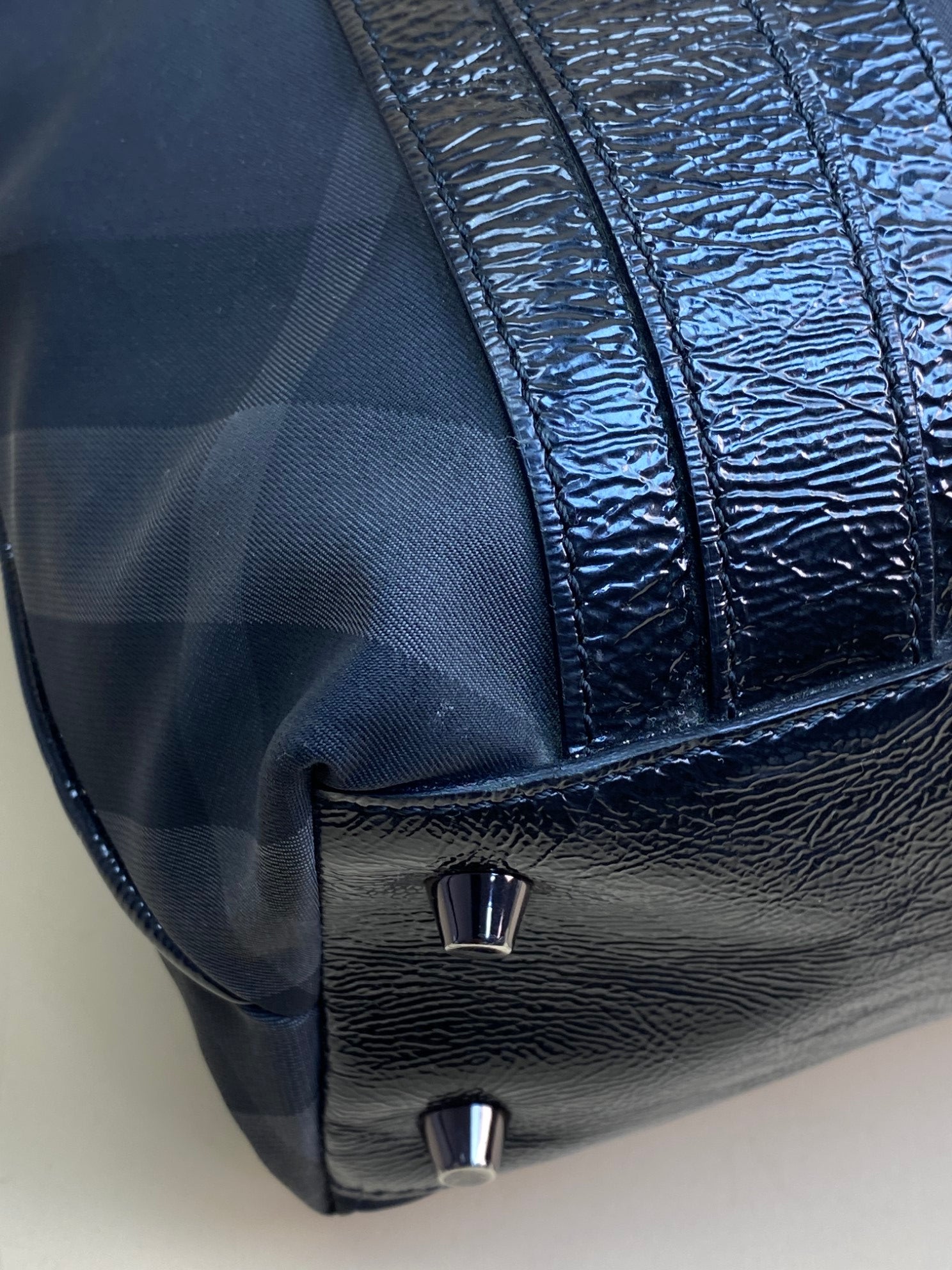 Burberry Nylon Victoria black nova Check Tote Bag-shoulder bag-Burberry-The Closet Egypt