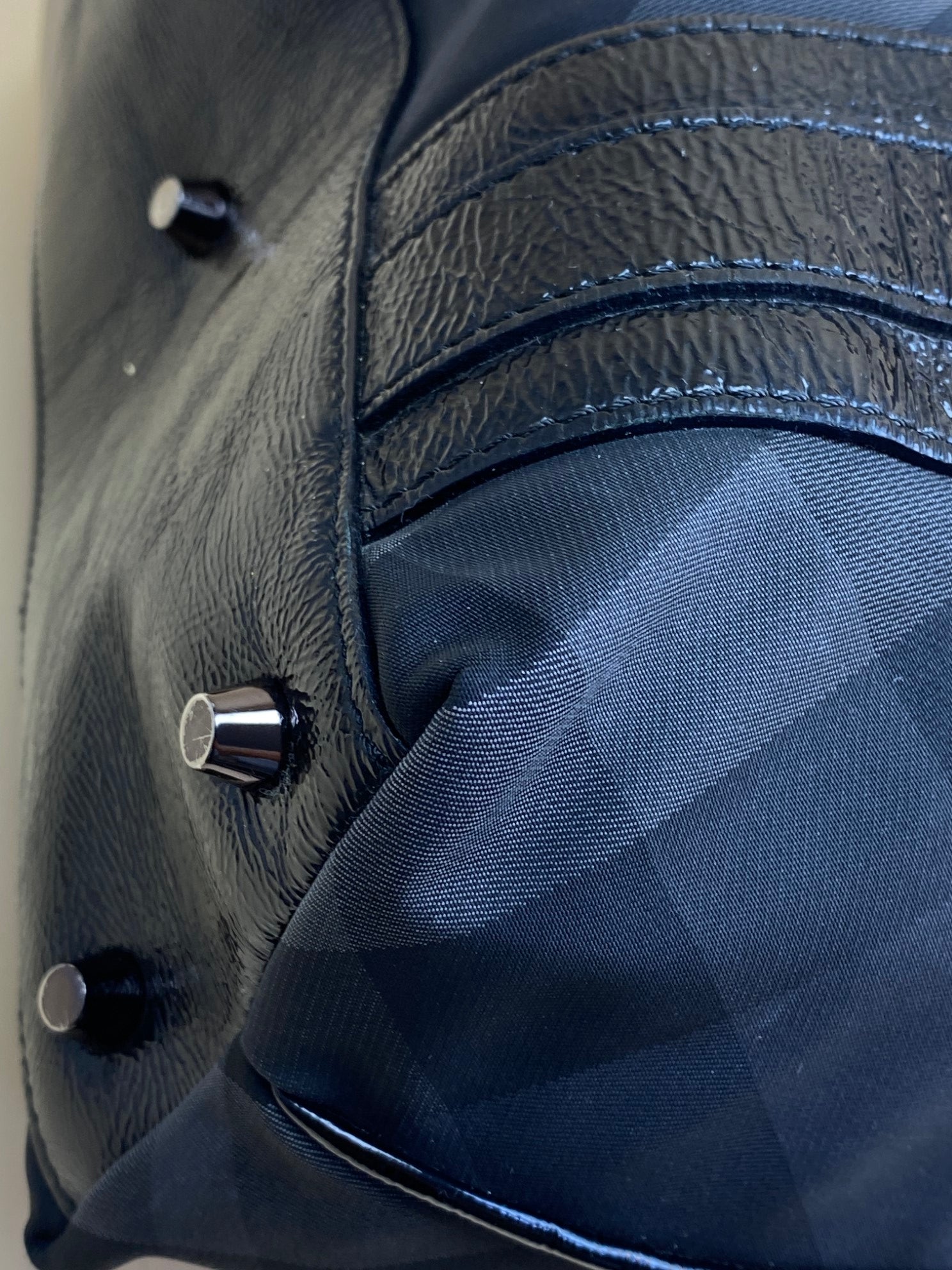 Burberry Nylon Victoria black nova Check Tote Bag-shoulder bag-Burberry-The Closet Egypt