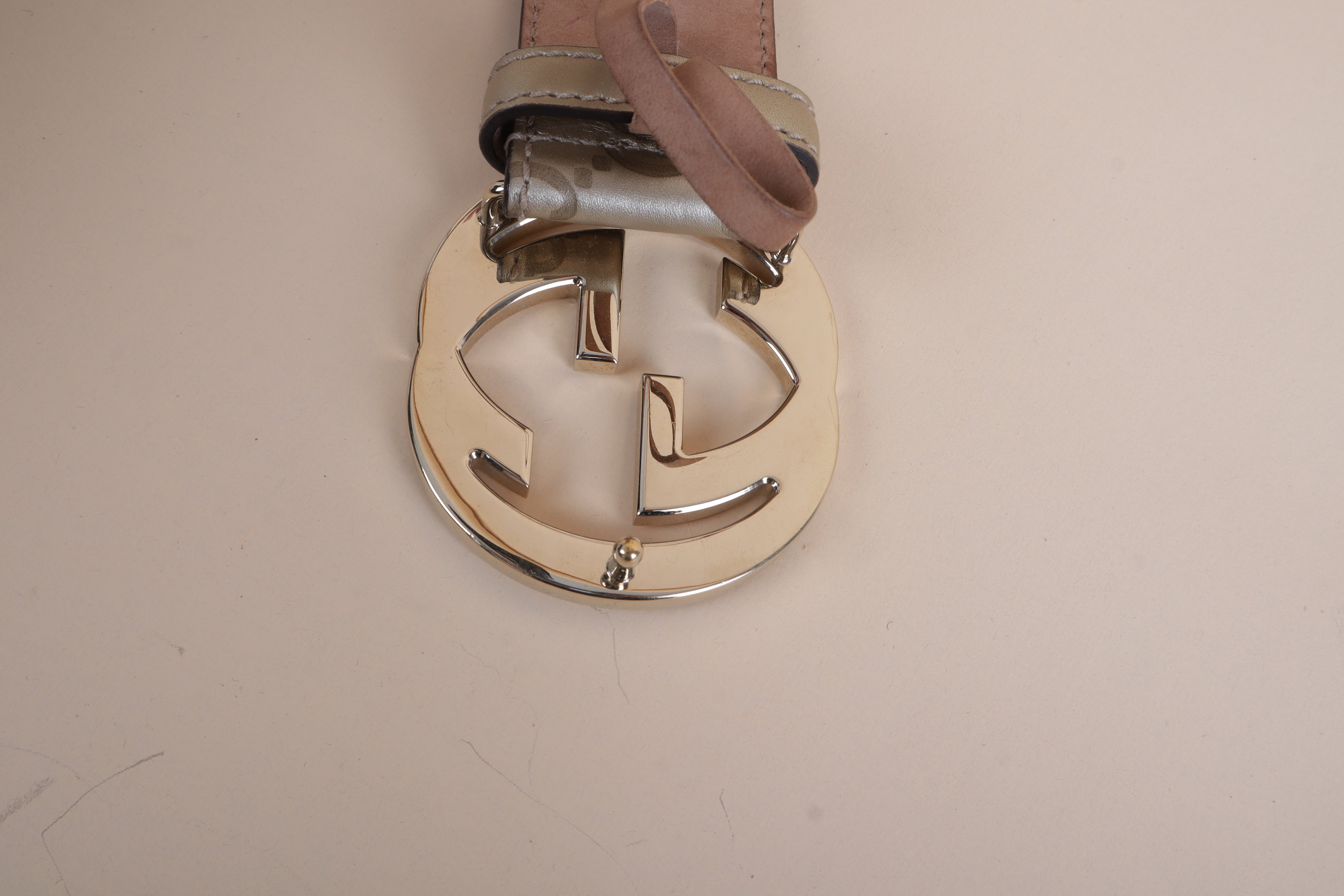 Gucci Beige GG Print Camping Belt