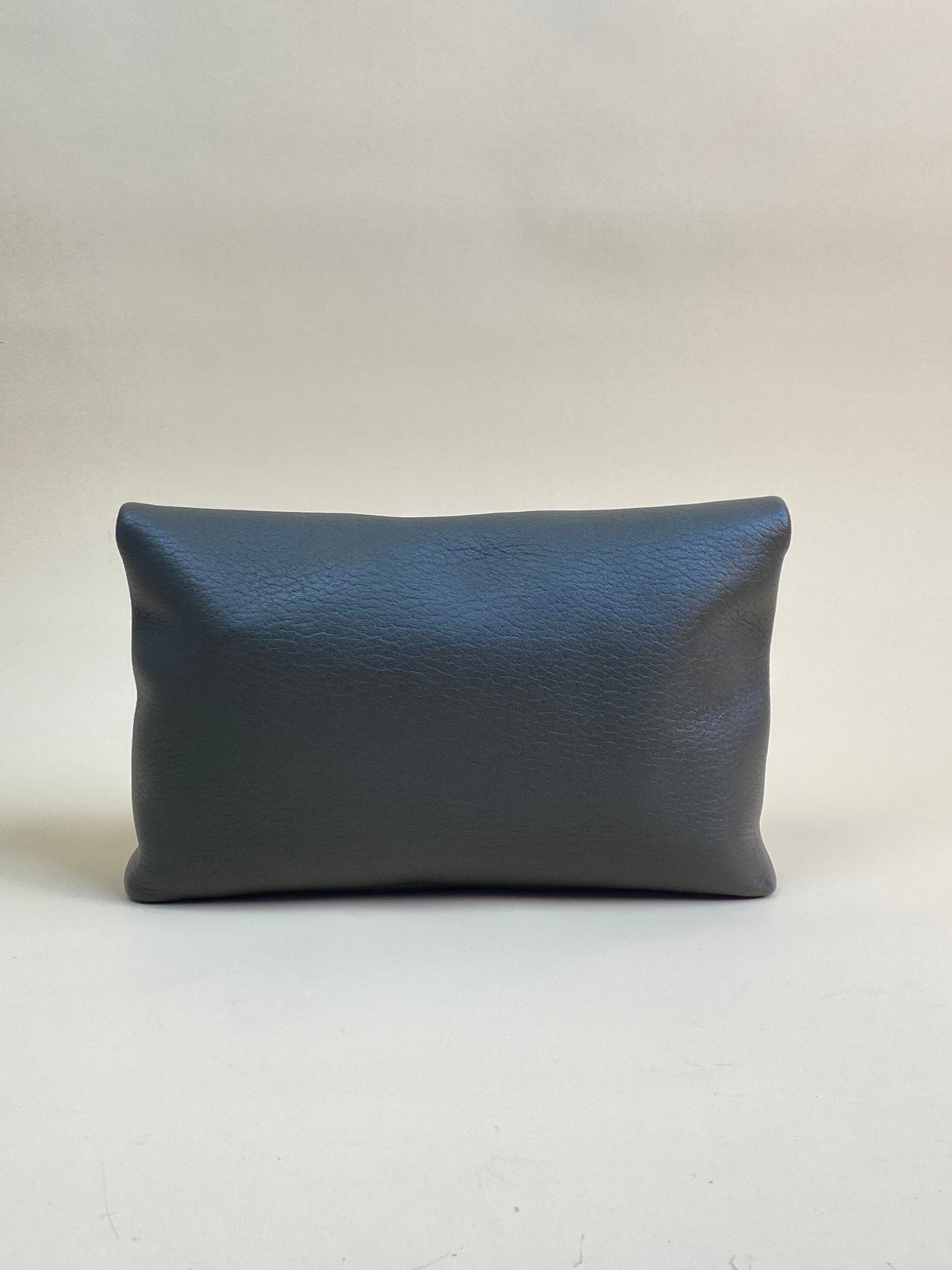 YSL gray Cassandre Envelope Large Clutch