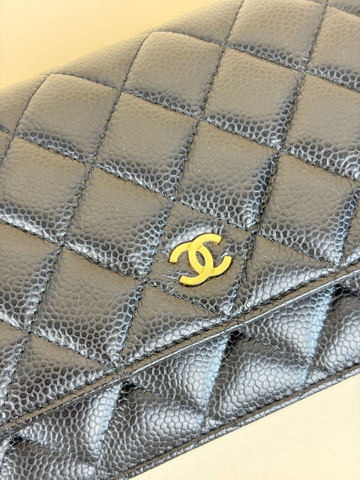 Chanel Black Quilted Flap Wallet On Chain