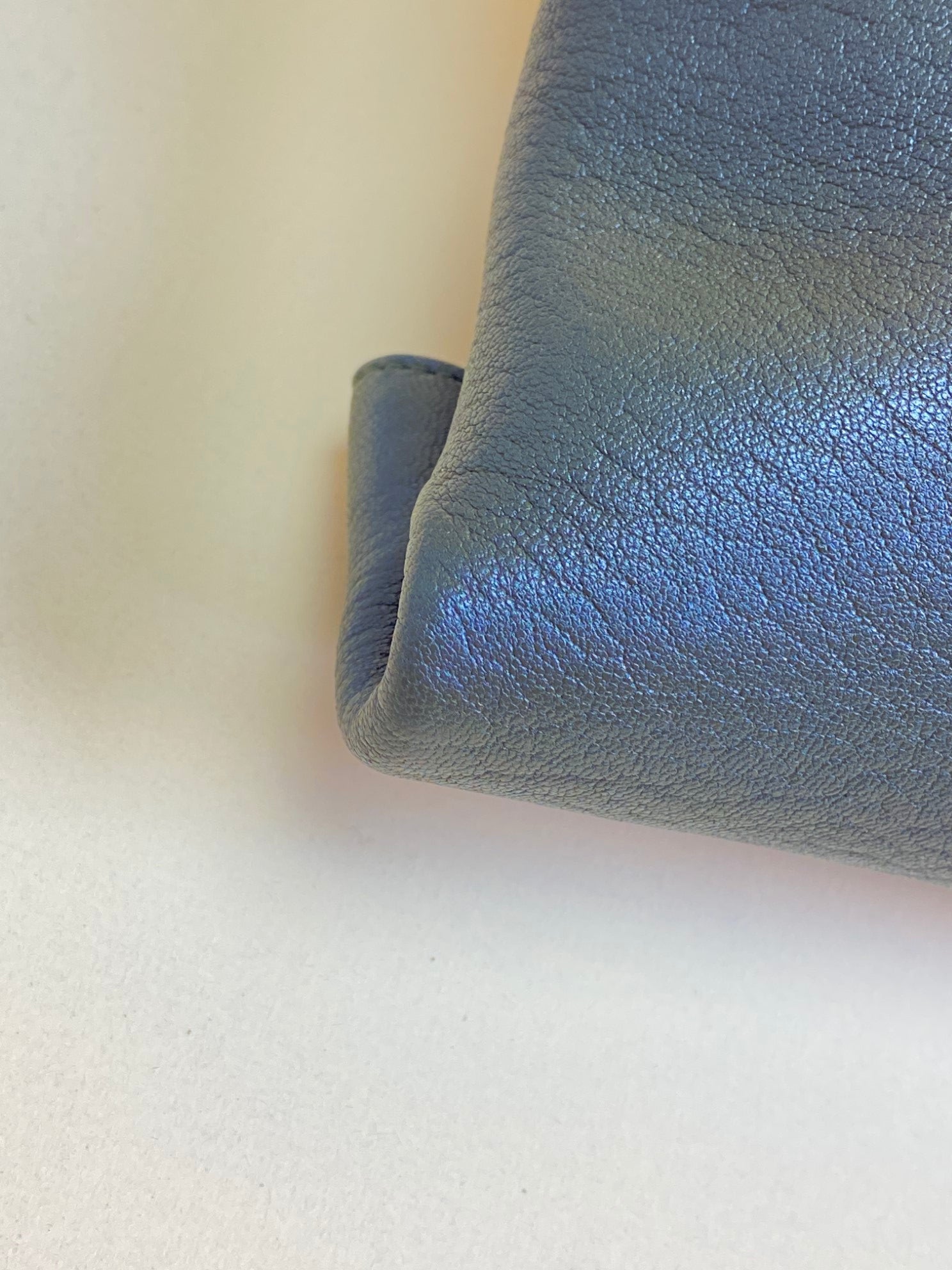 YSL gray Cassandre Envelope Large Clutch
