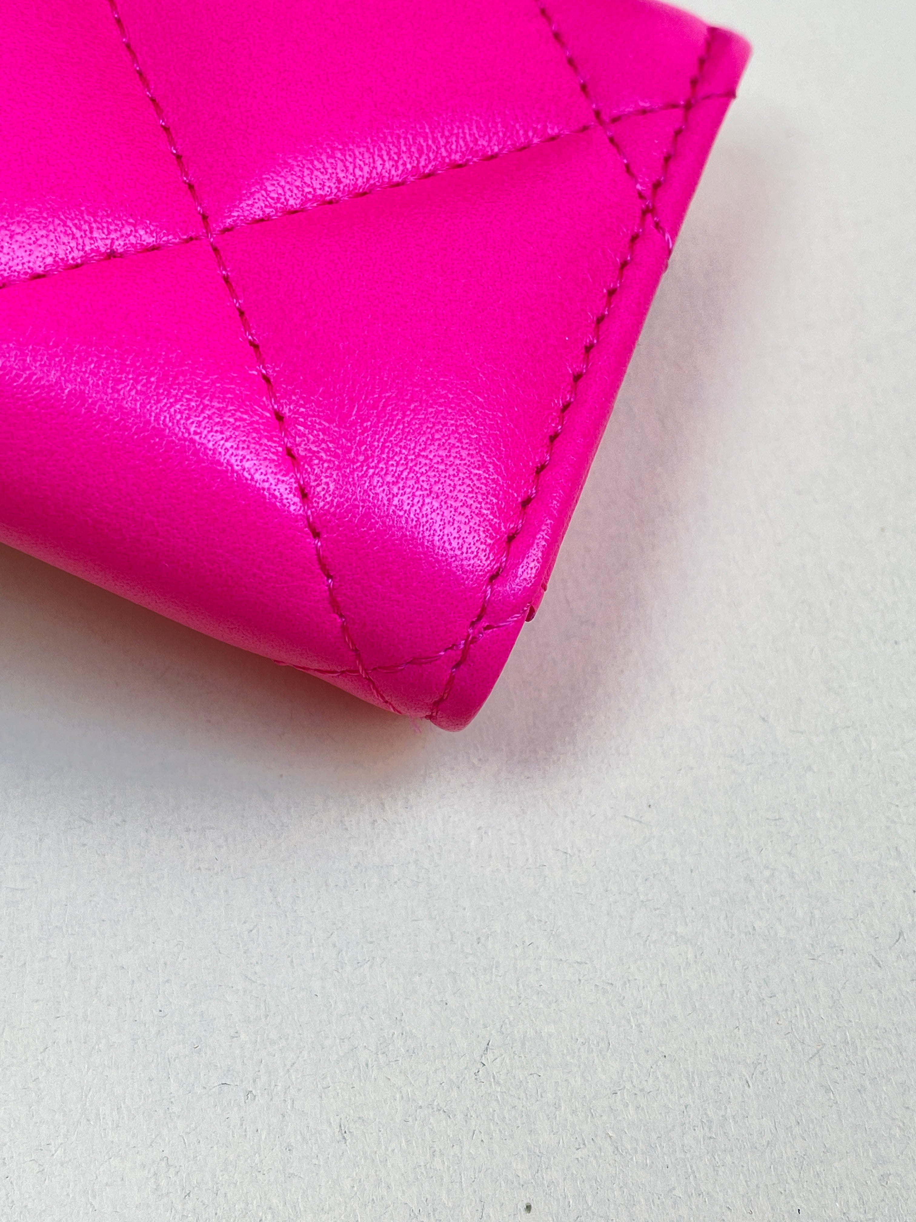 Chanel hot pink 19 small wallet