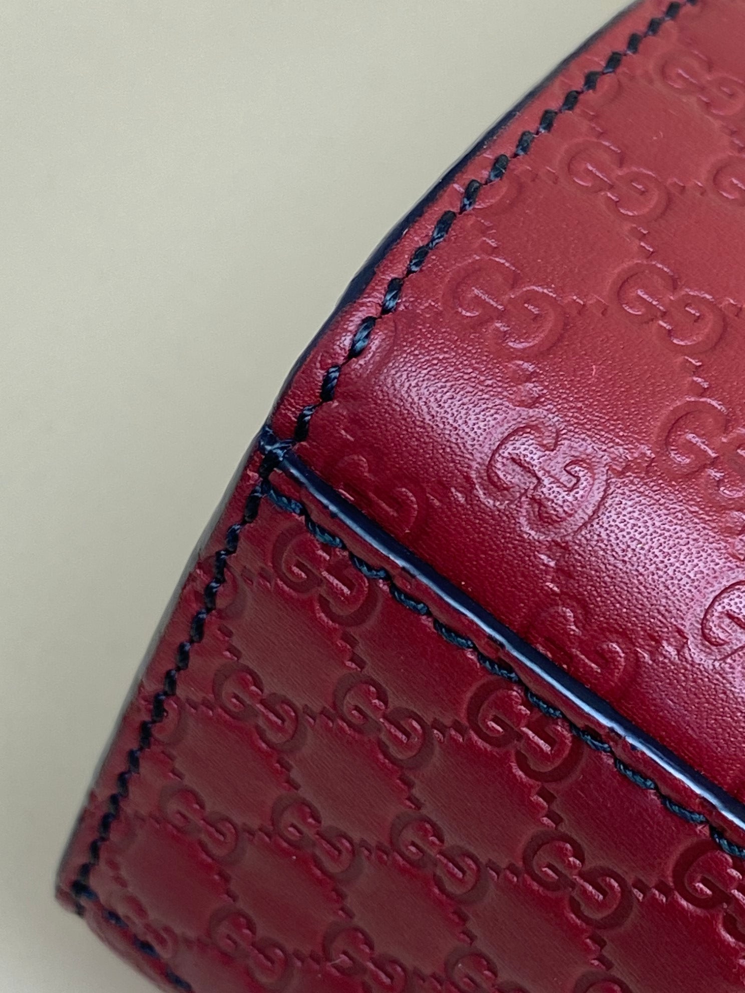 Gucci red Guccissima Medium Emily Bag