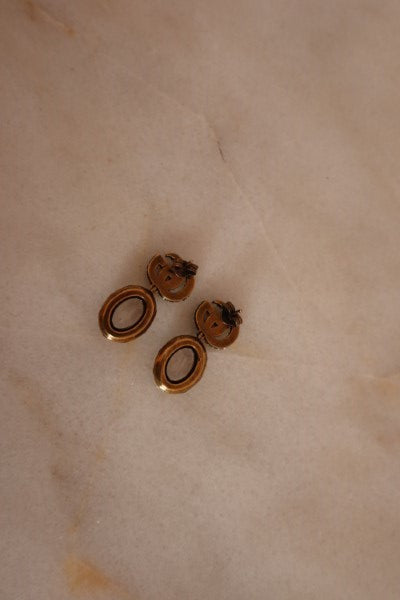 Gucci Gold GG Crystal Drop Earring-Earrings-Gucci-The Closet Egypt