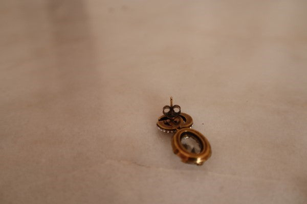 Gucci Gold GG Crystal Drop Earring-Earrings-Gucci-The Closet Egypt