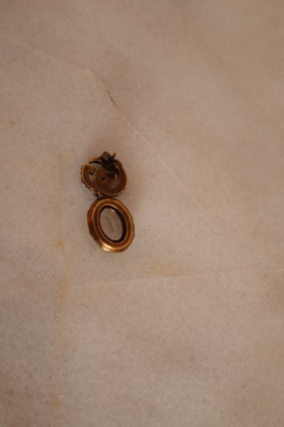 Gucci Gold GG Crystal Drop Earring-Earrings-Gucci-The Closet Egypt