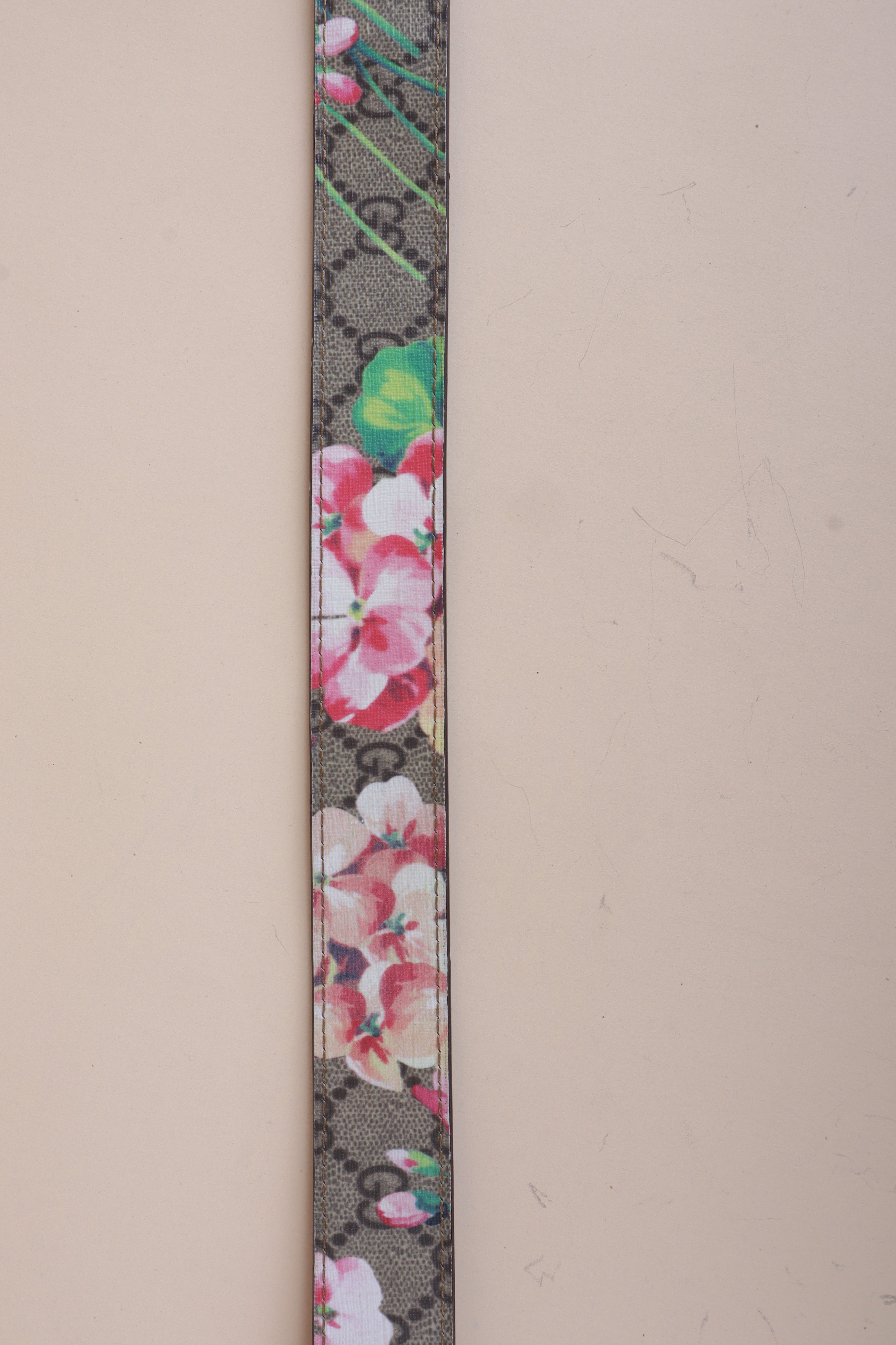Gucci Bicolor Double G Blooms Print Belt