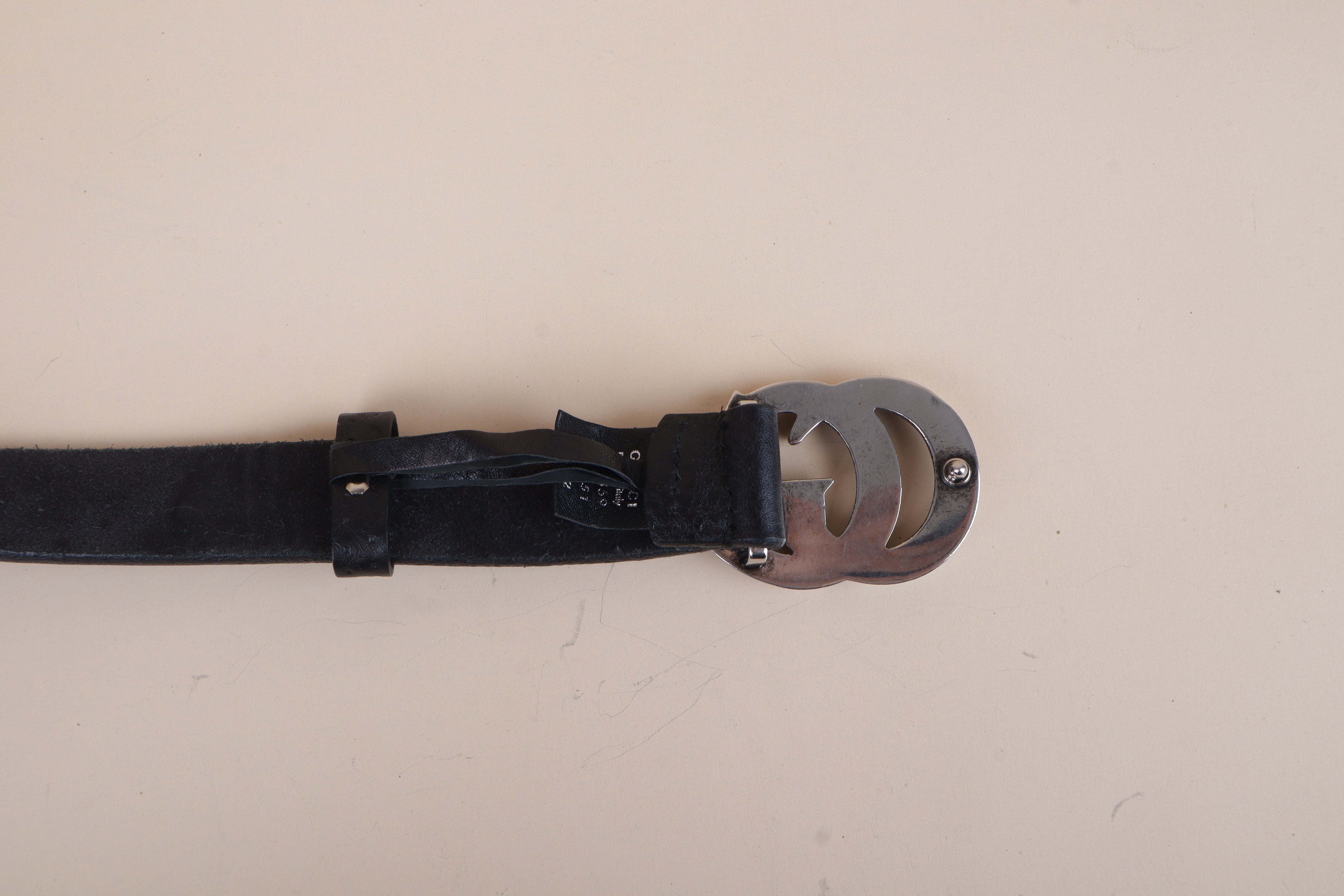 Gucci Black GG Belt