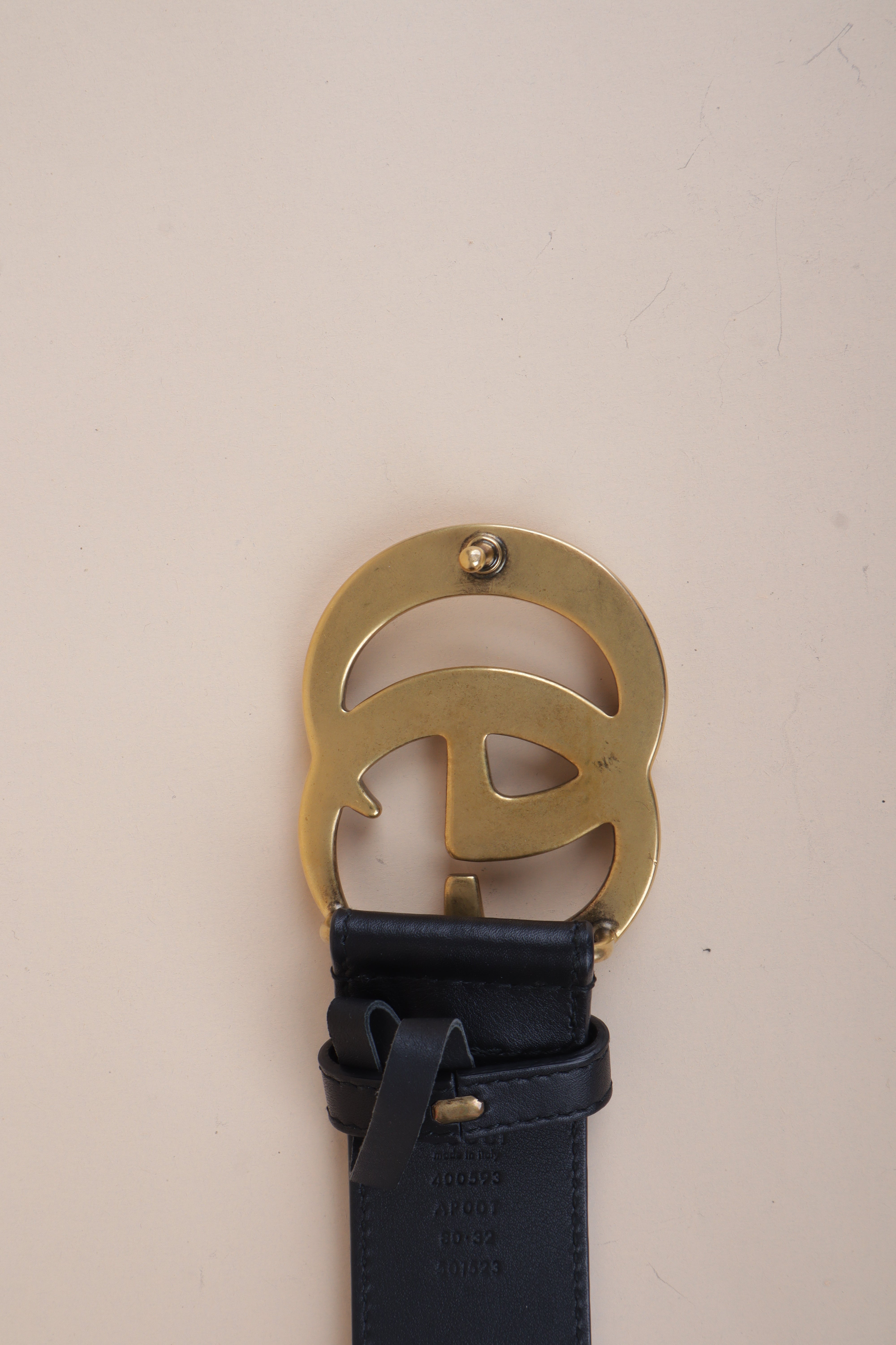Gucci black leather gold hardware