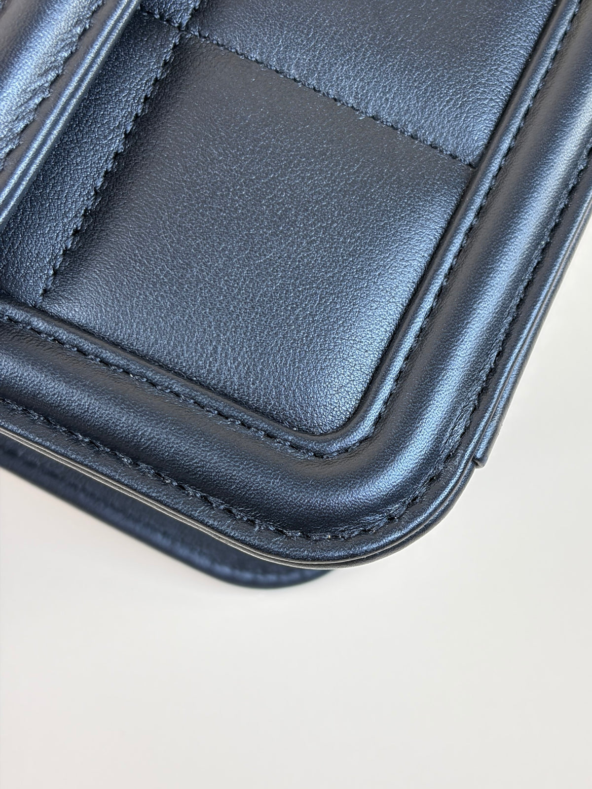 Chanel Black lambskin chocolate bar mini flap bag