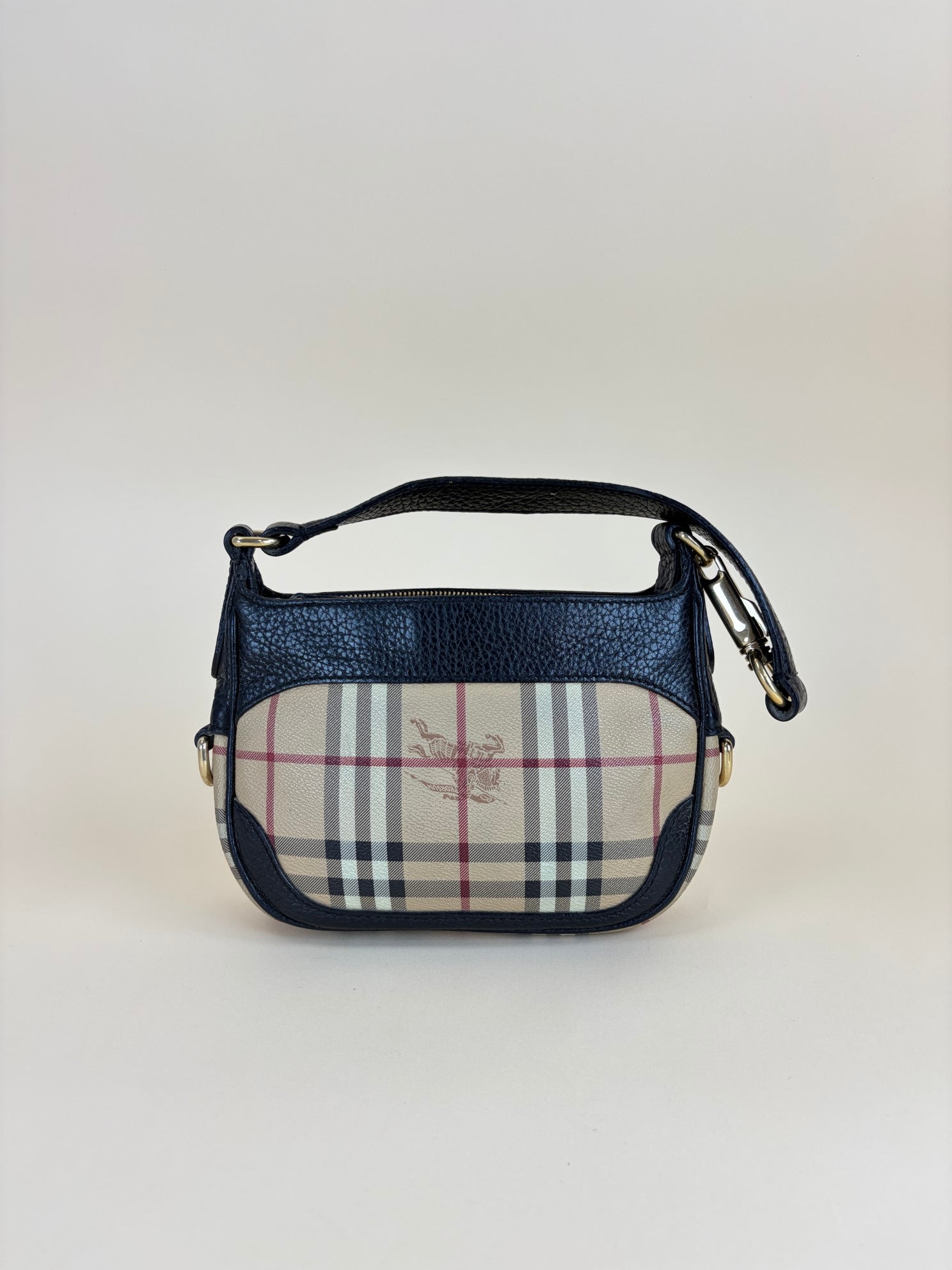 Burberry Bicolor Haymarket Check Mini Shoulder Bag