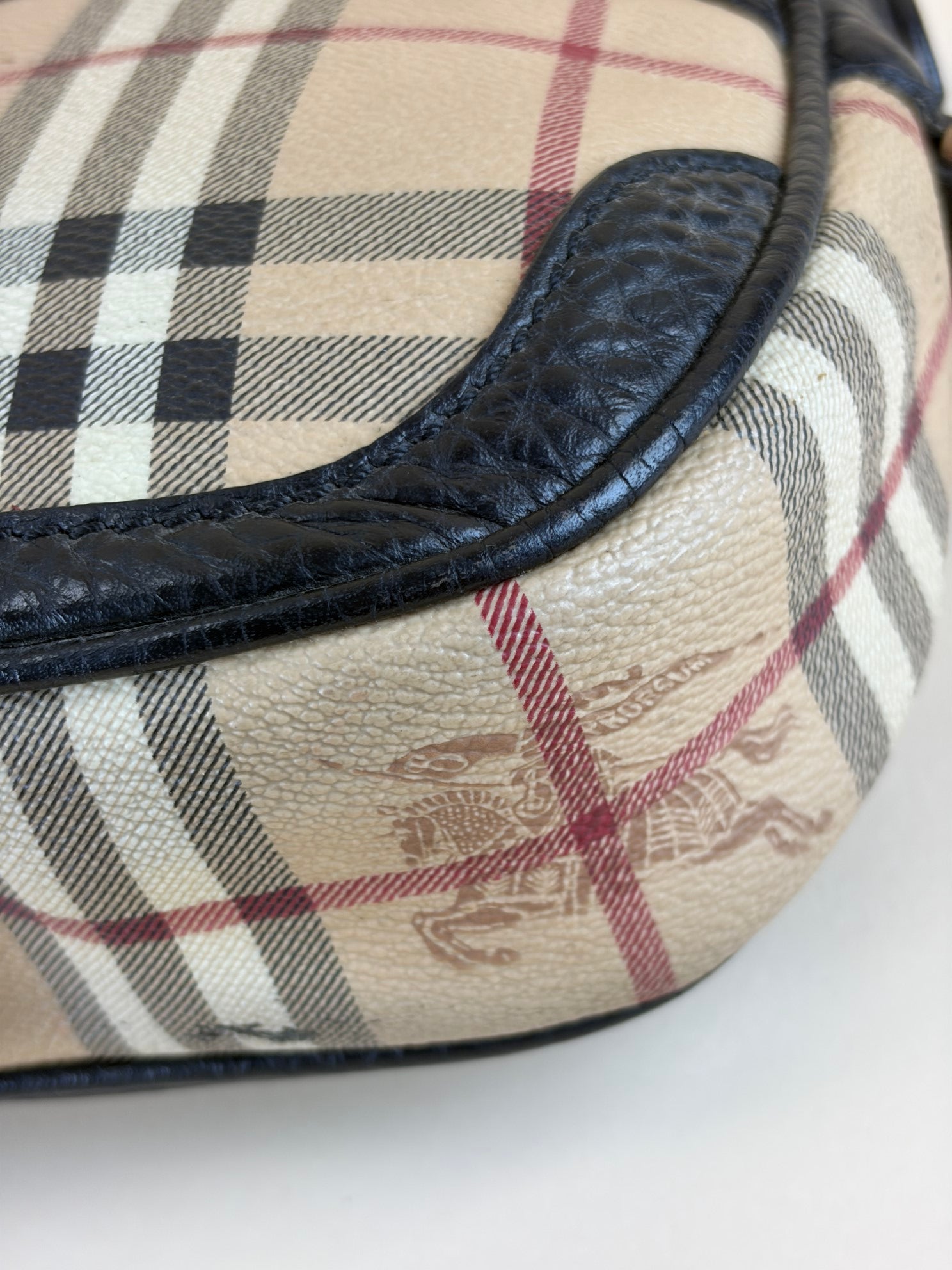Burberry Bicolor Haymarket Check Mini Shoulder Bag