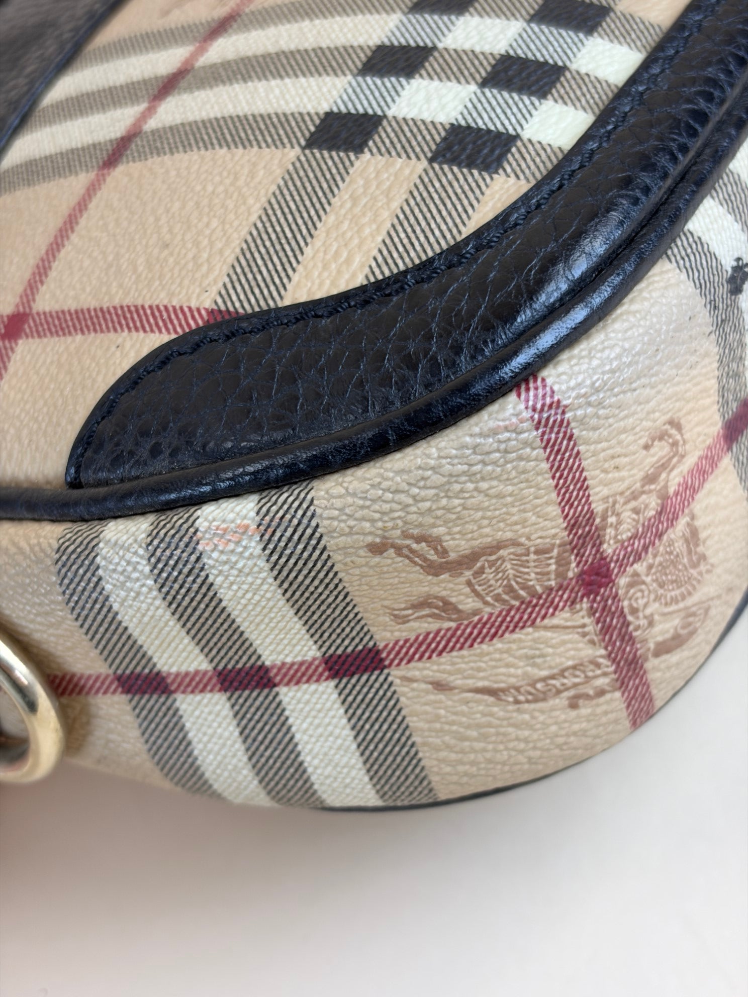 Burberry Bicolor Haymarket Check Mini Shoulder Bag