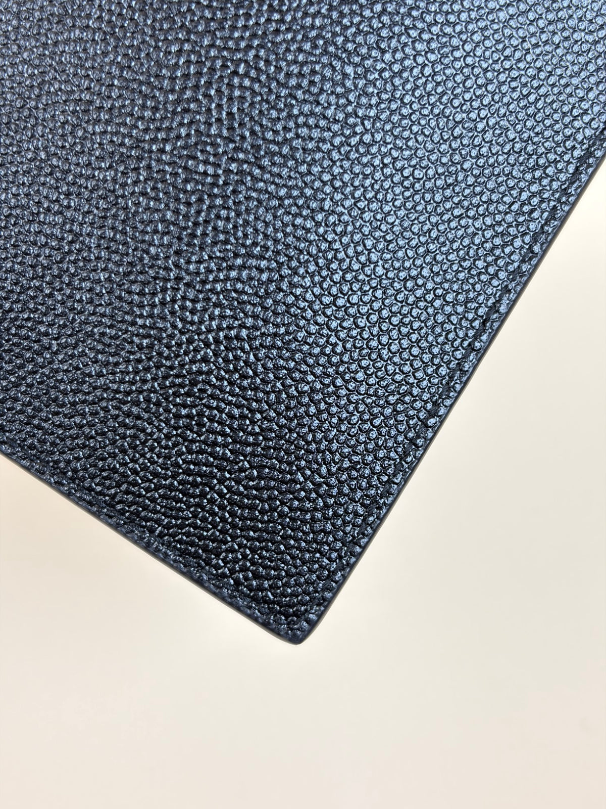 YSL black grain de poudre leather uptown pouch