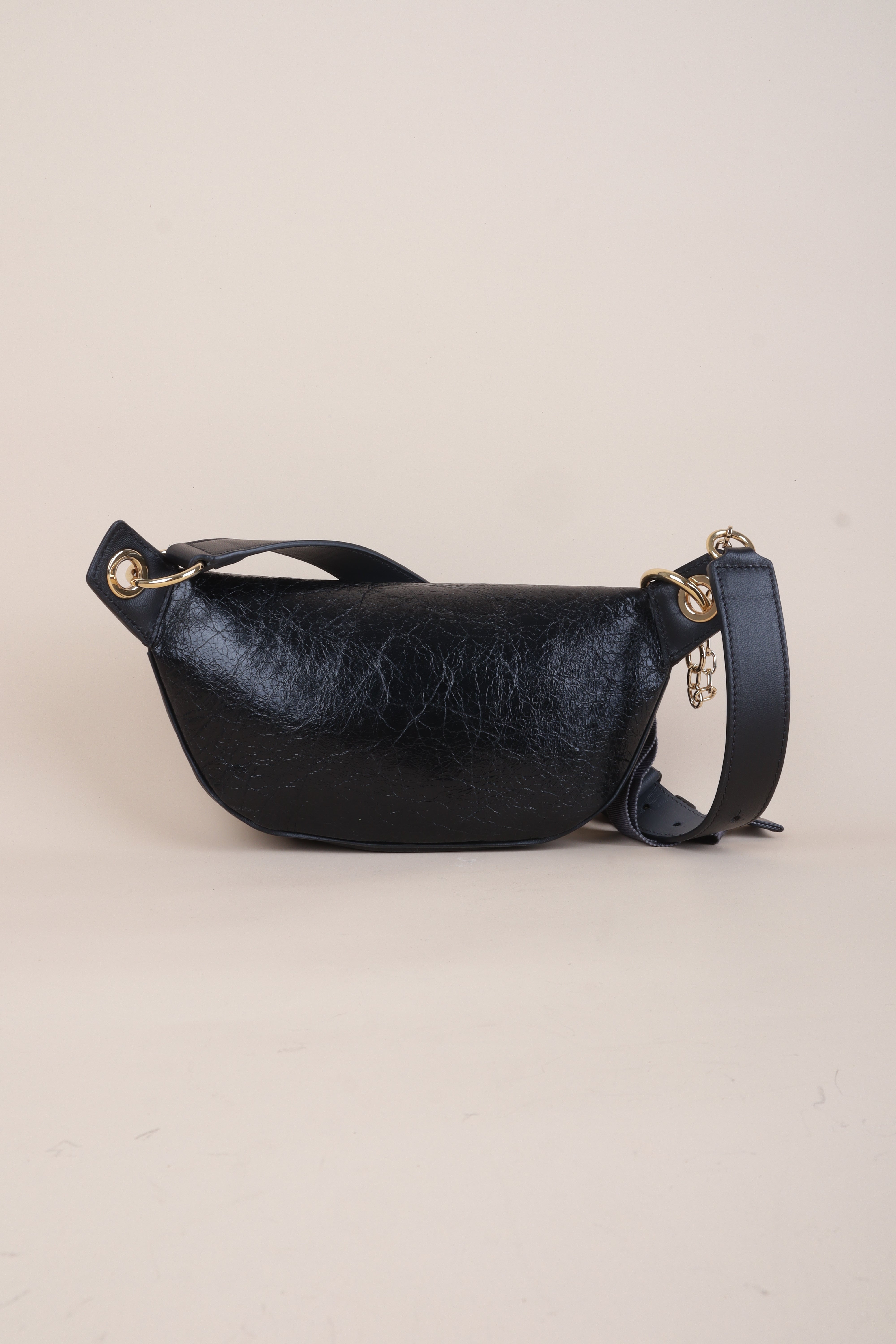 GIVENCGY CRACKLE CALFSKIN ID black bum bag
