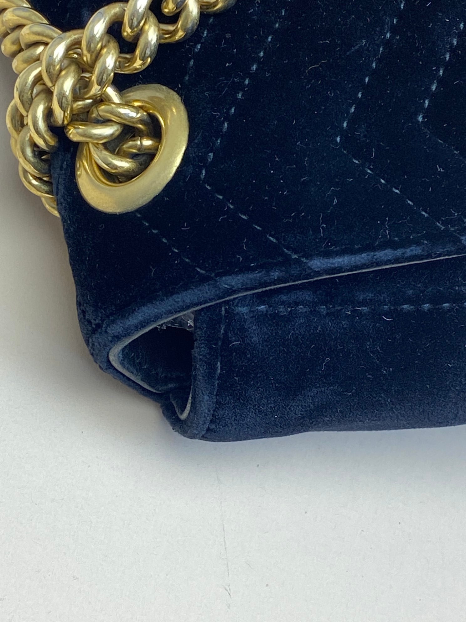Gucci Black GG Velvet Marmont medium