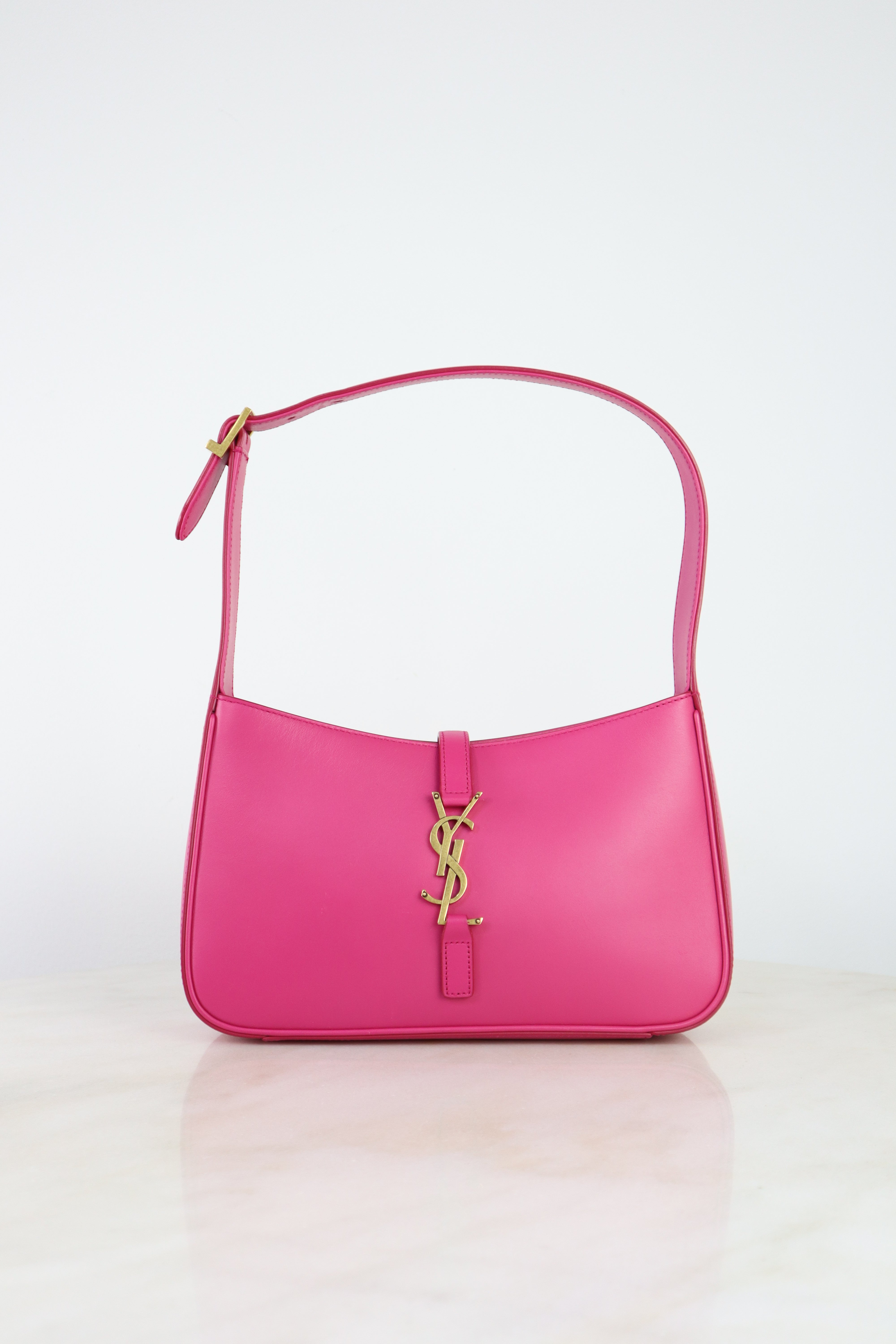 YSL Hot Pink Le 5 A 7 Hobo Shoulder Bag-handbag-YSL-The Closet Egypt