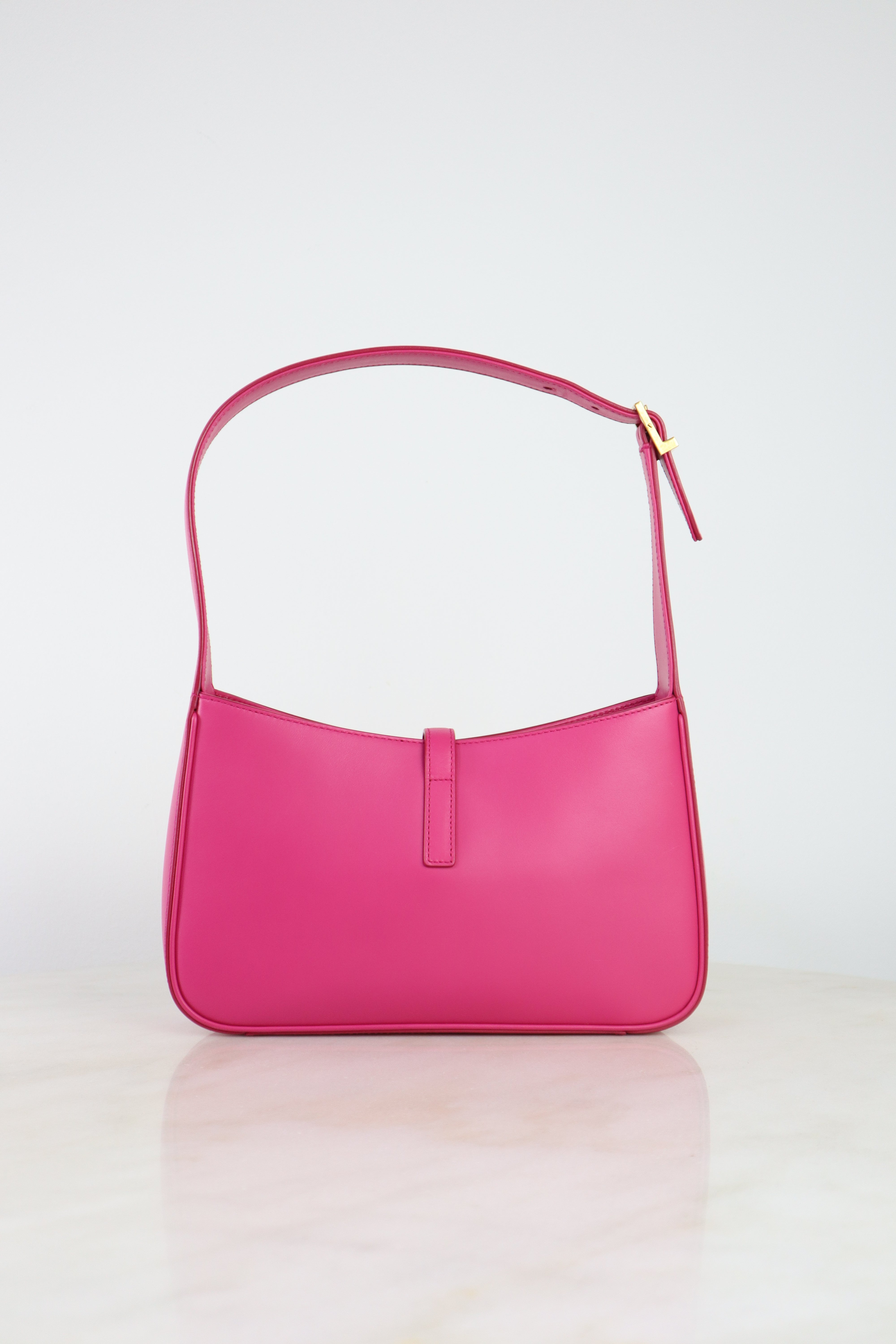 YSL Hot Pink Le 5 A 7 Hobo Shoulder Bag