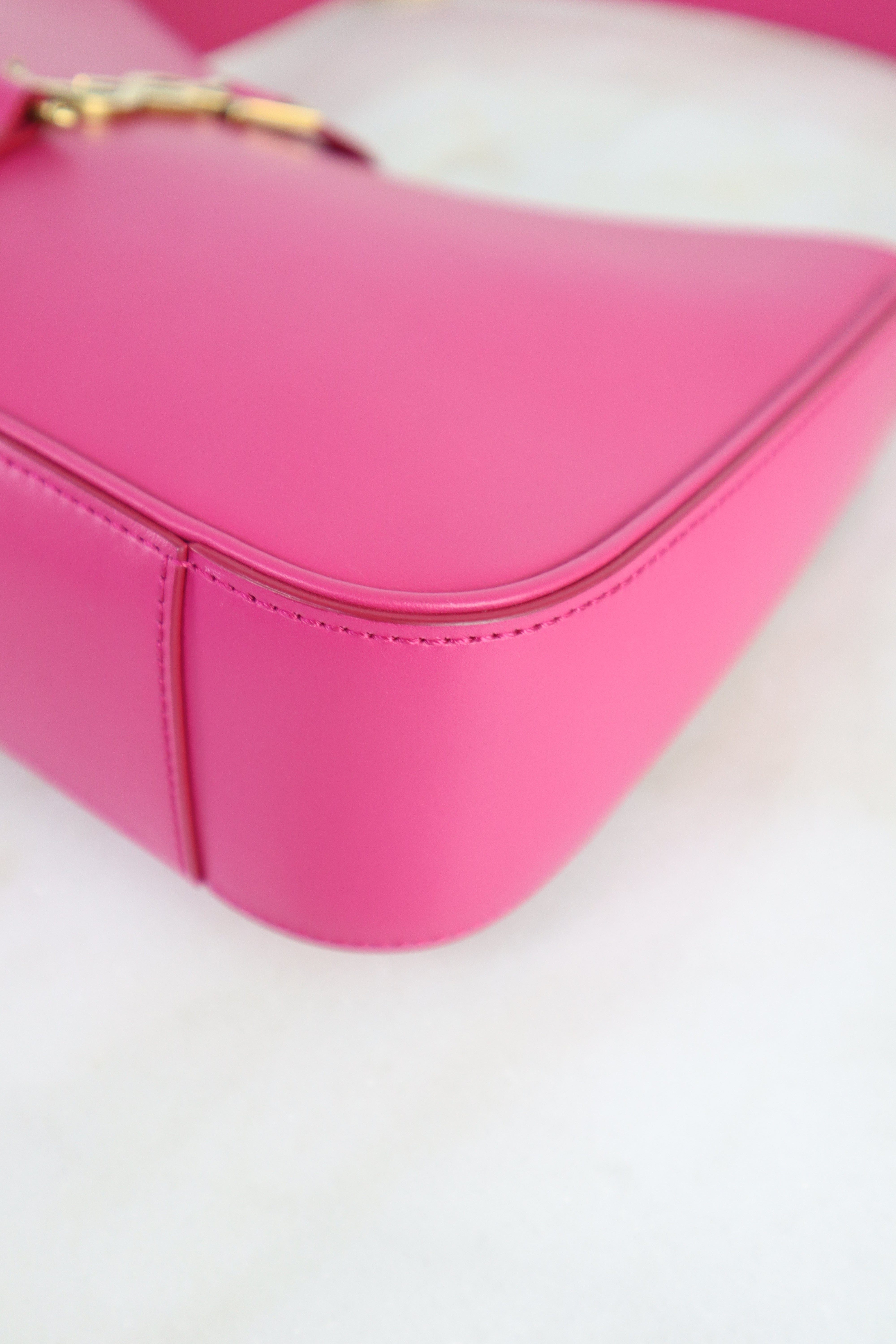 YSL Hot Pink Le 5 A 7 Hobo Shoulder Bag