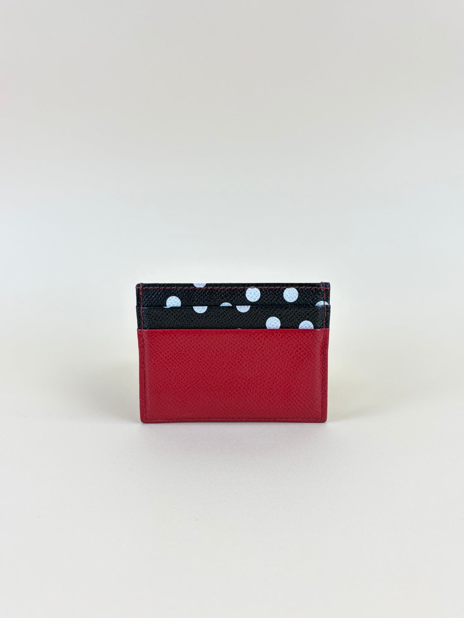 Dolce & Gabbana Tricolor Polka Dots Card Holder